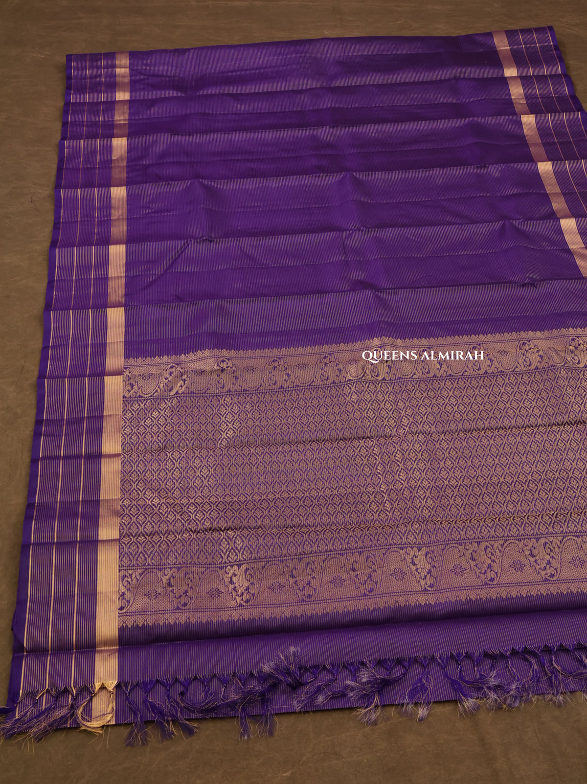 Navy Blue Pure Kanchivaram Silk Saree