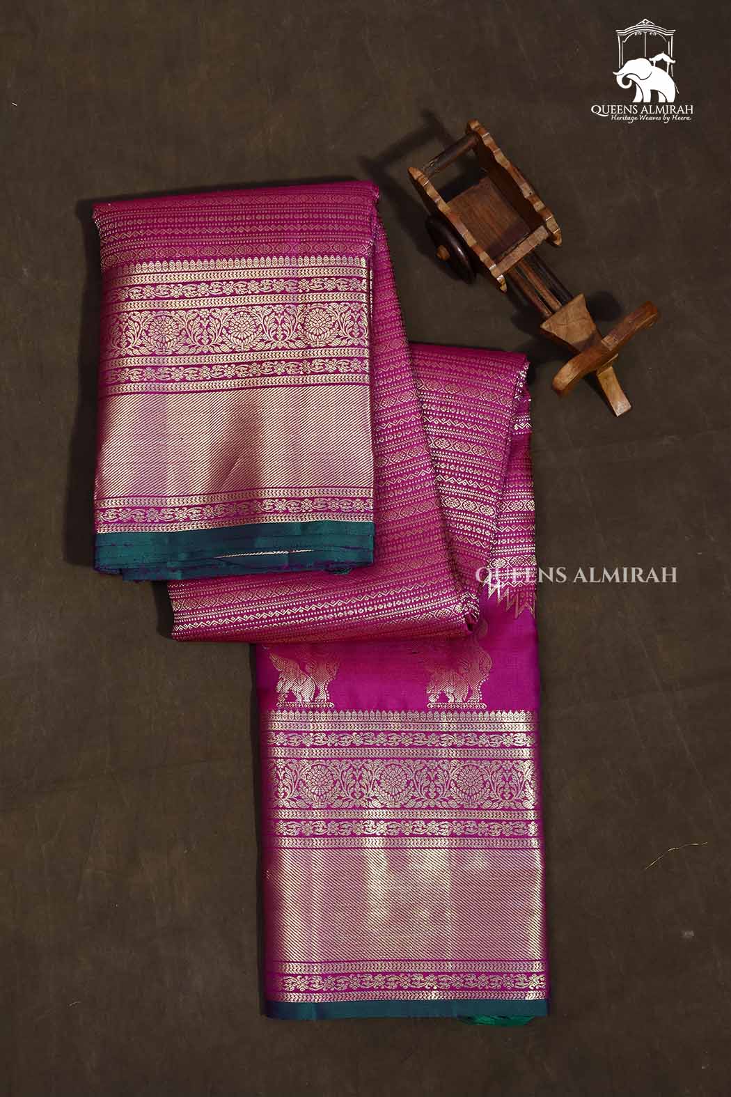 Magenta Pink Brocade Pure Kanchivaram Silk Saree
