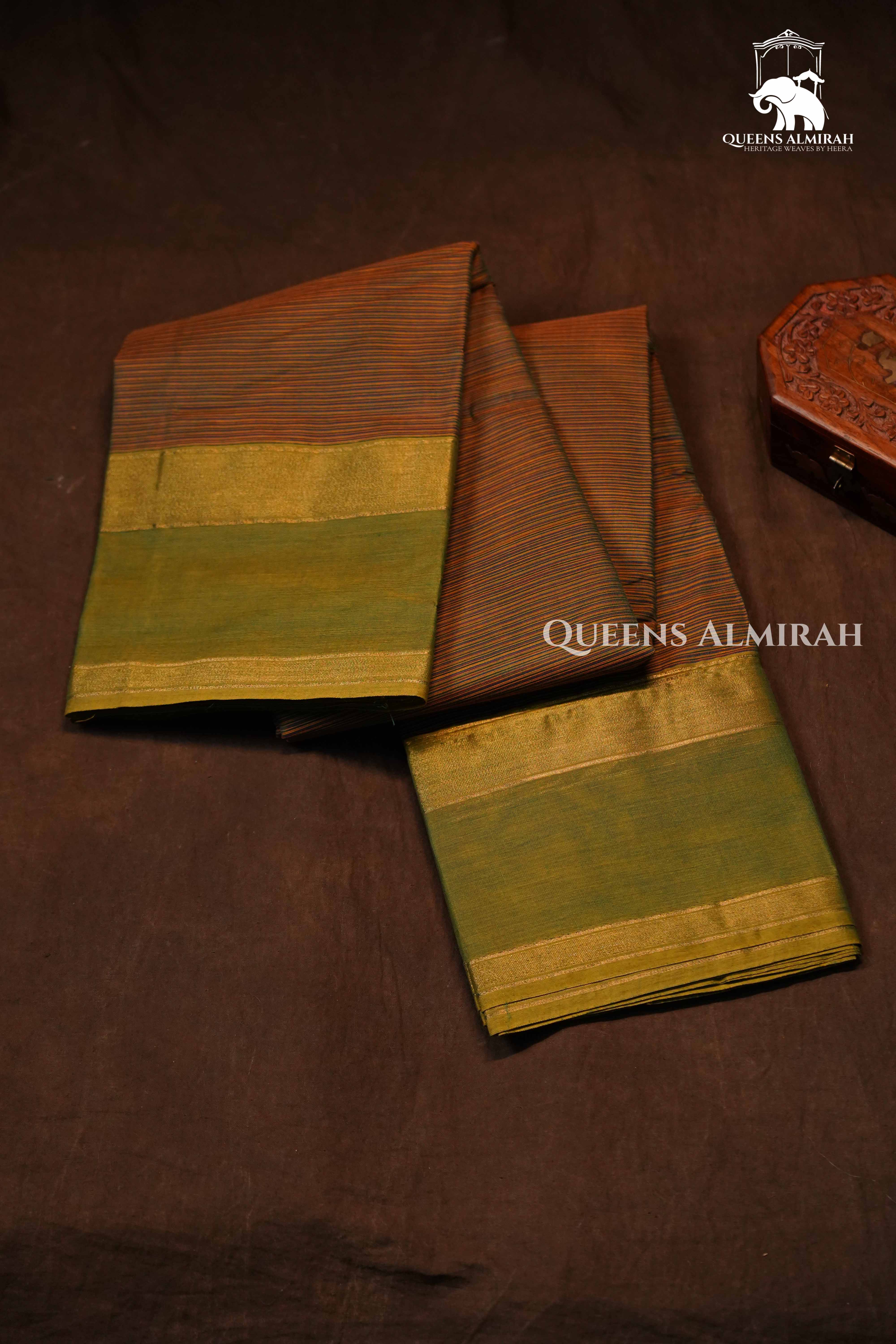 Brown Chettinad Cotton Saree