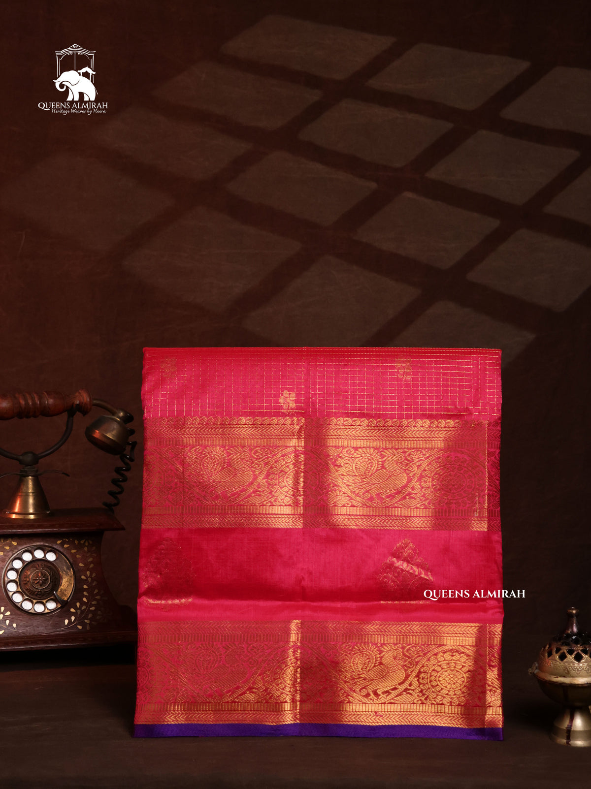 Rani Pink Pure Silk Cotton Saree