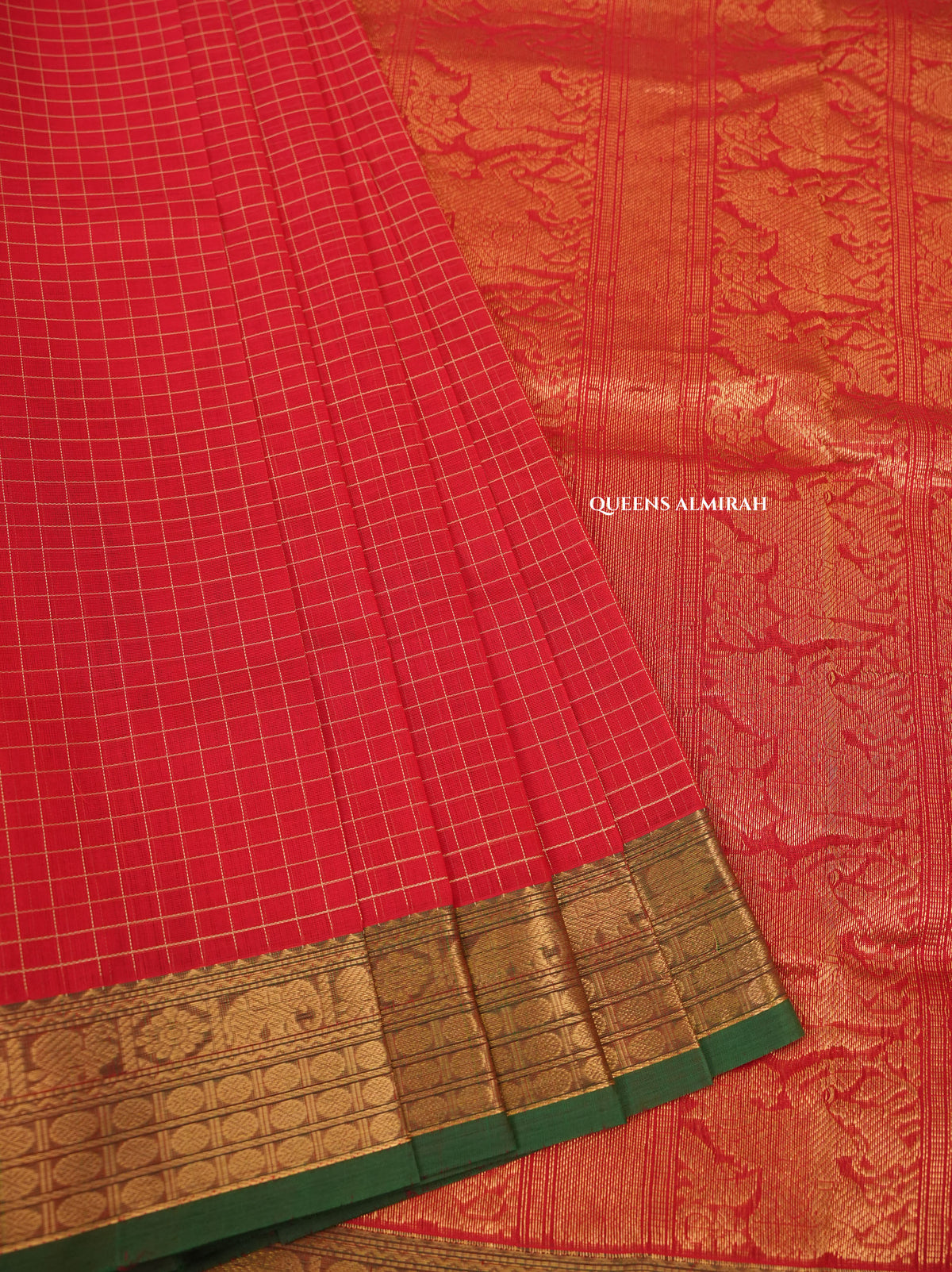 Chilly Red Chettinad Silk Cotton Saree