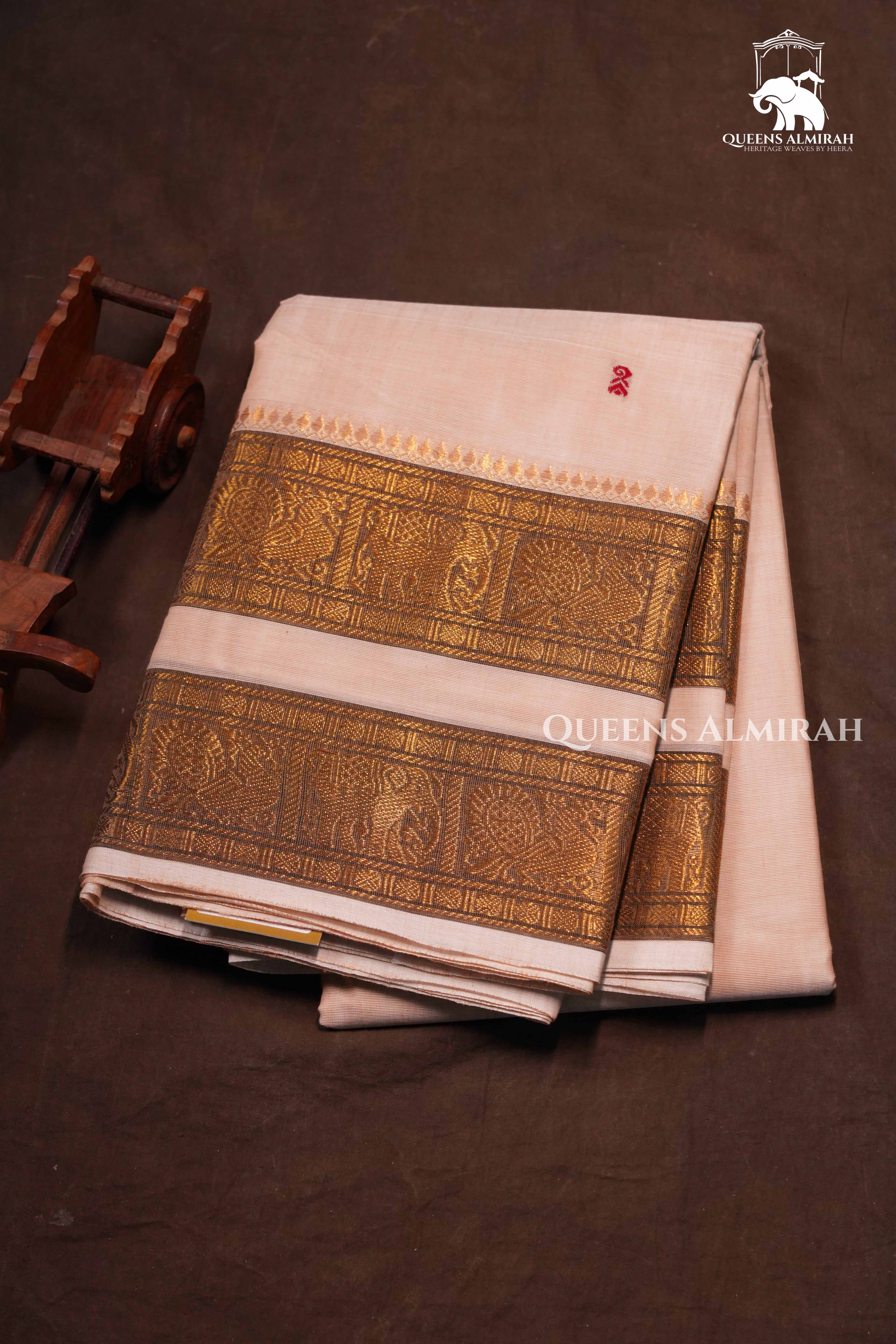 Sandal Kanchi Cotton Saree