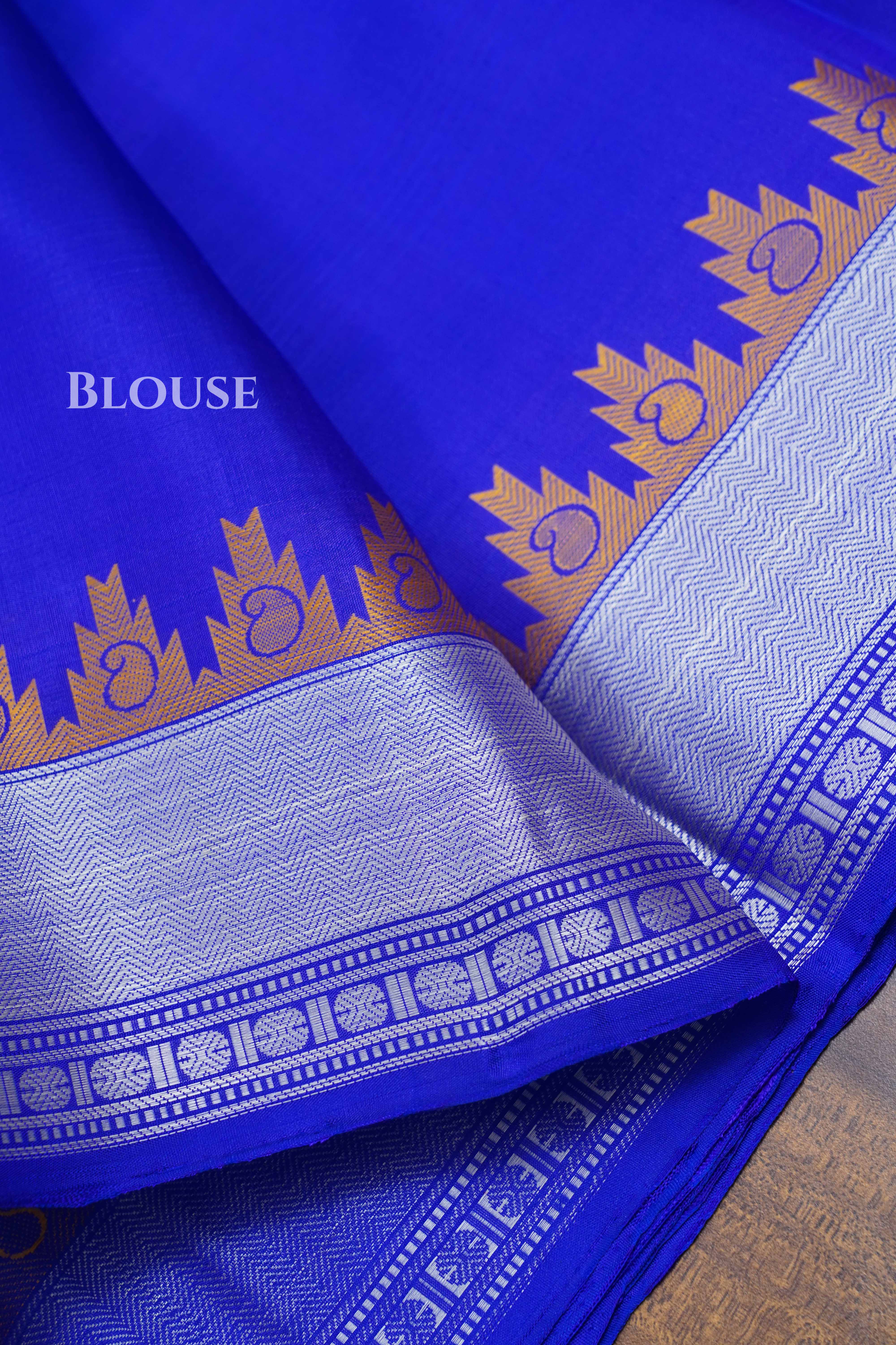 Royal Blue  Pure Kanchvaram Silk Saree