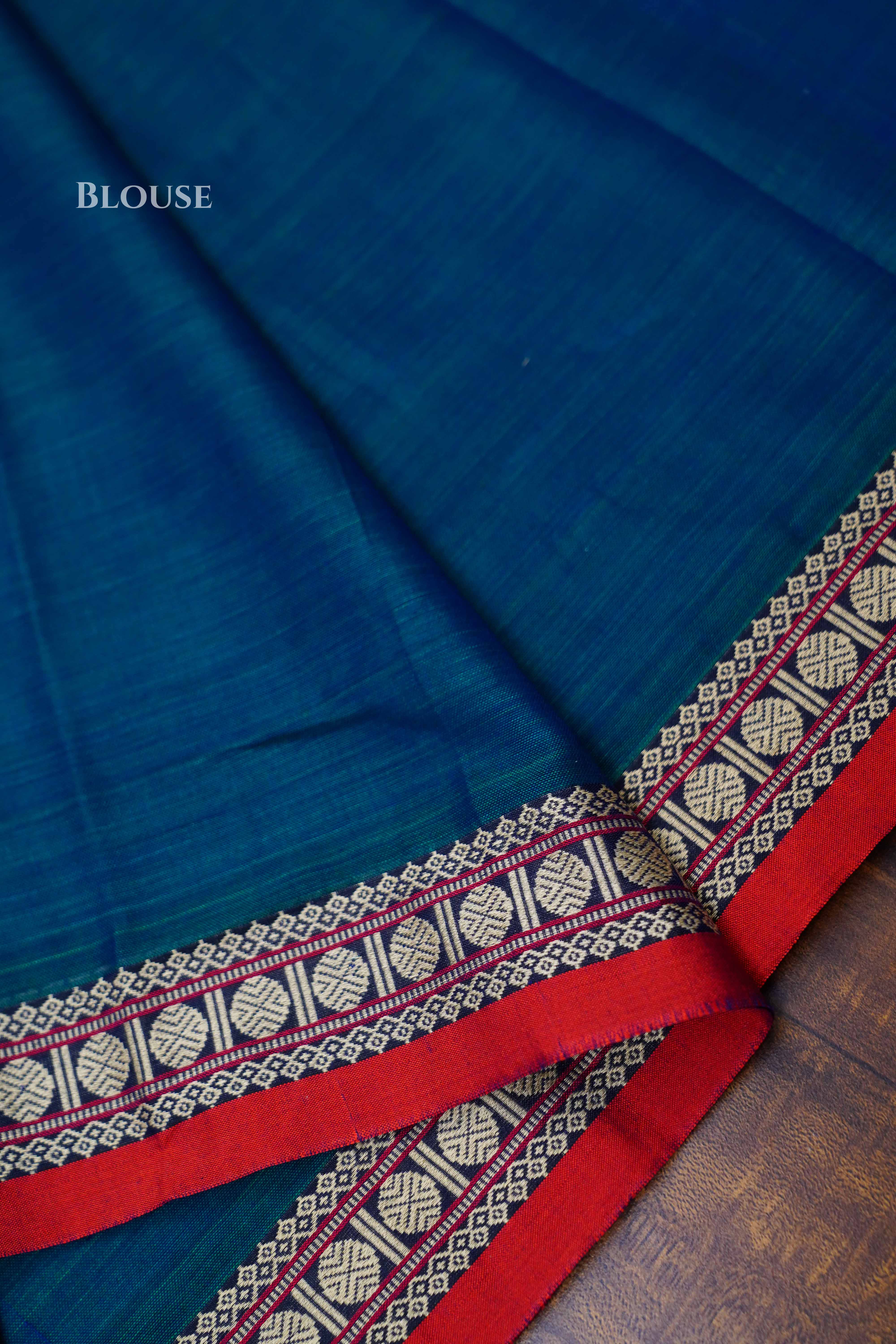 Blue Narayanpet Cotton Saree