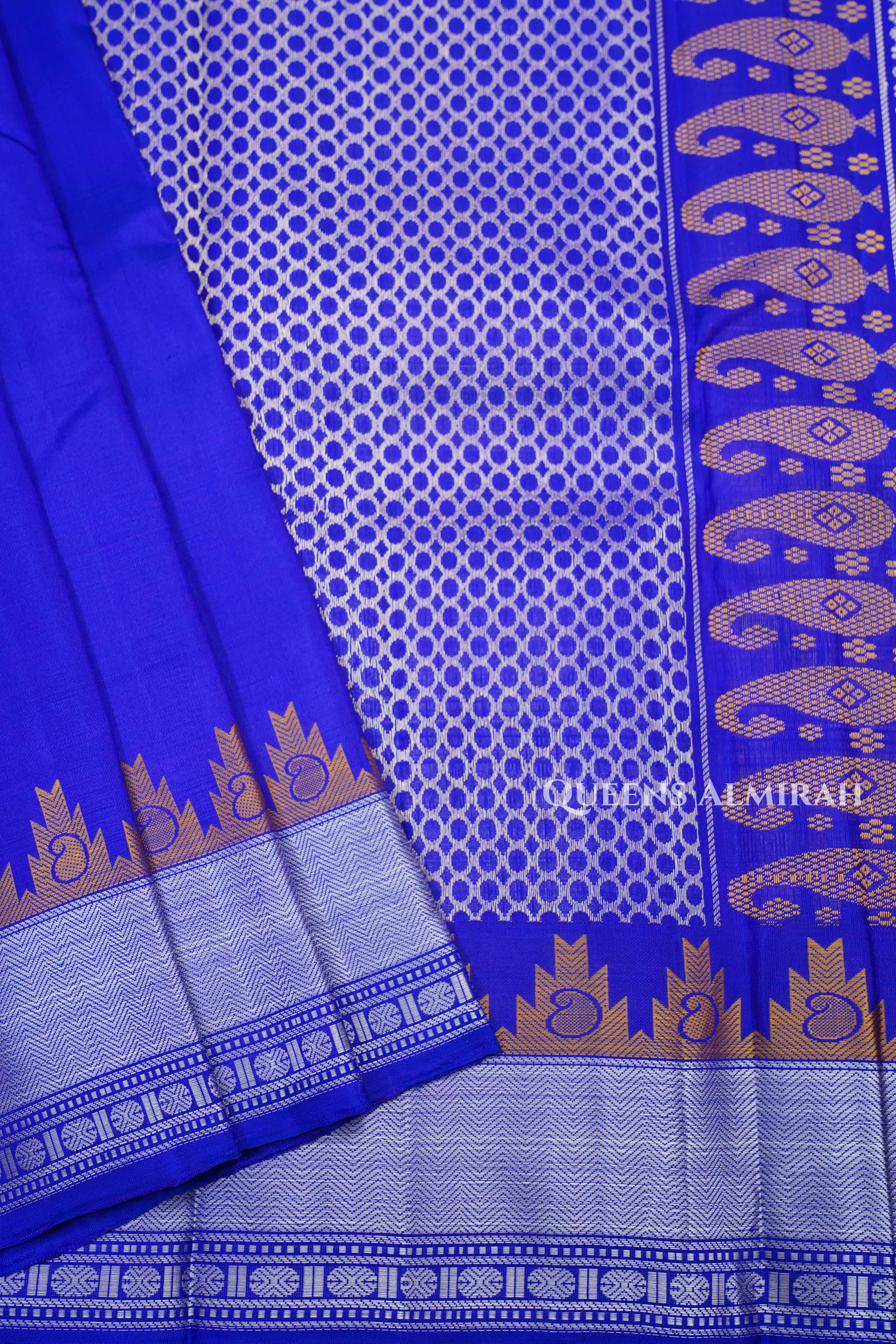Royal Blue  Pure Kanchvaram Silk Saree