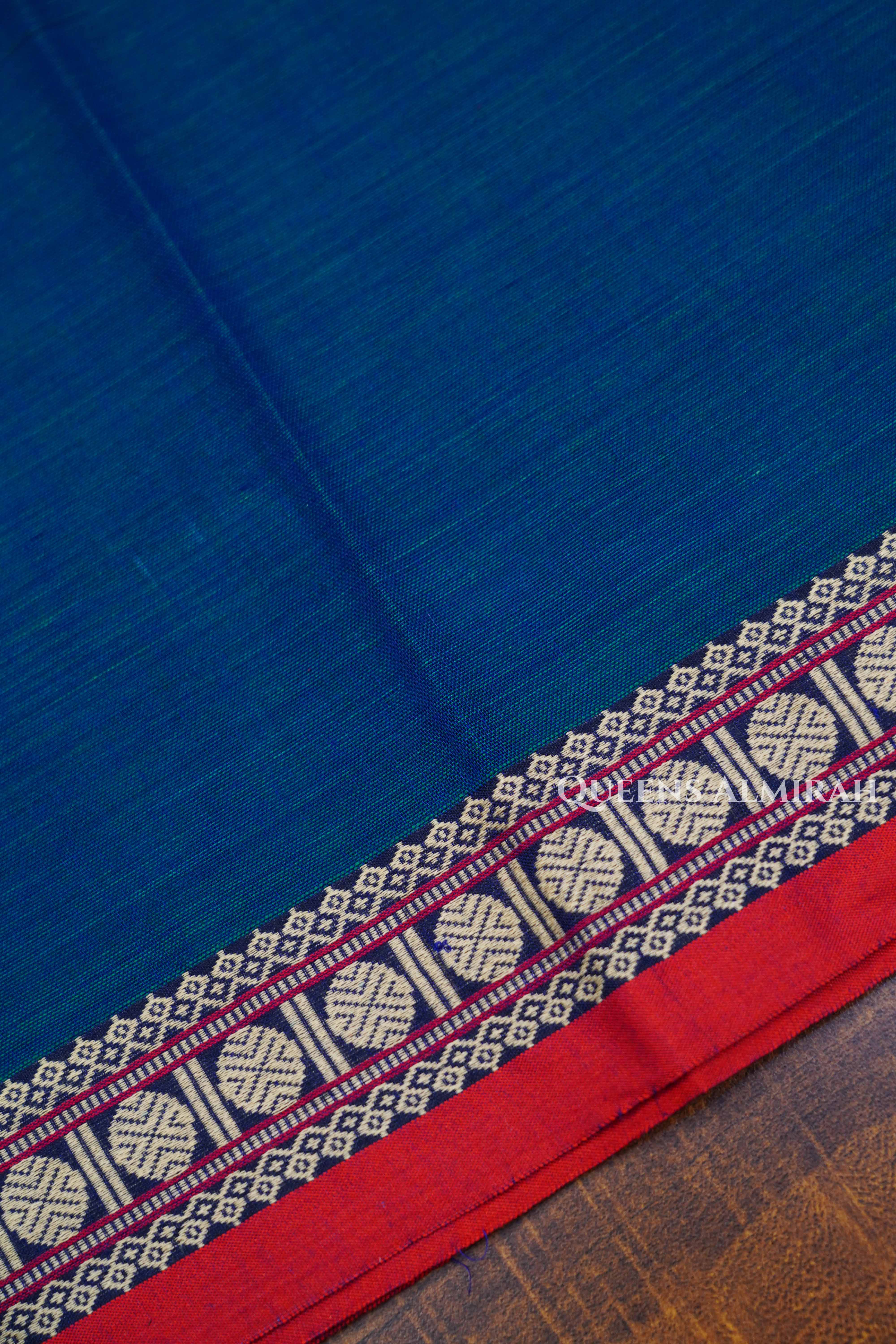 Blue Narayanpet Cotton Saree