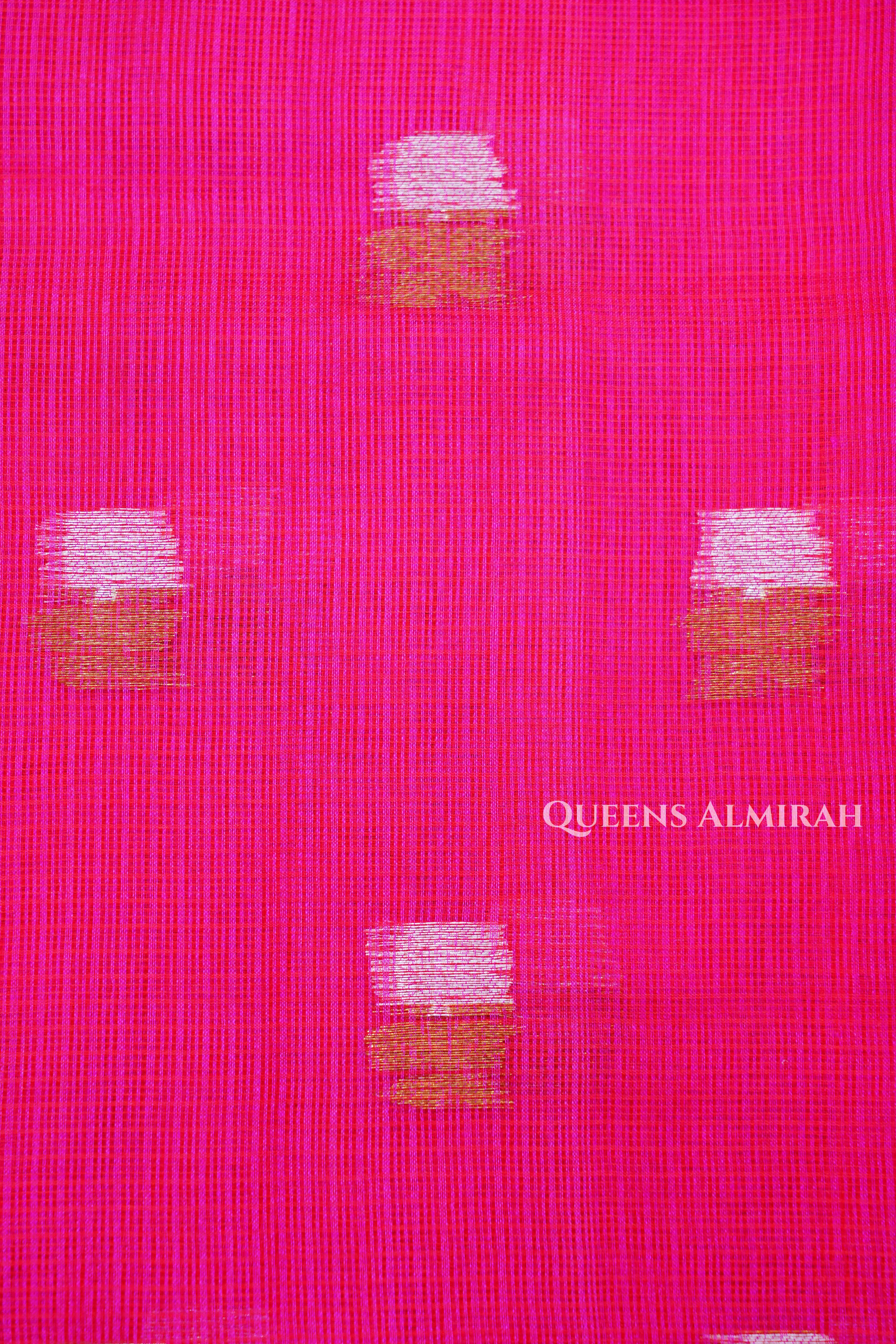 Magenta Pink Pure Kota Silk Saree