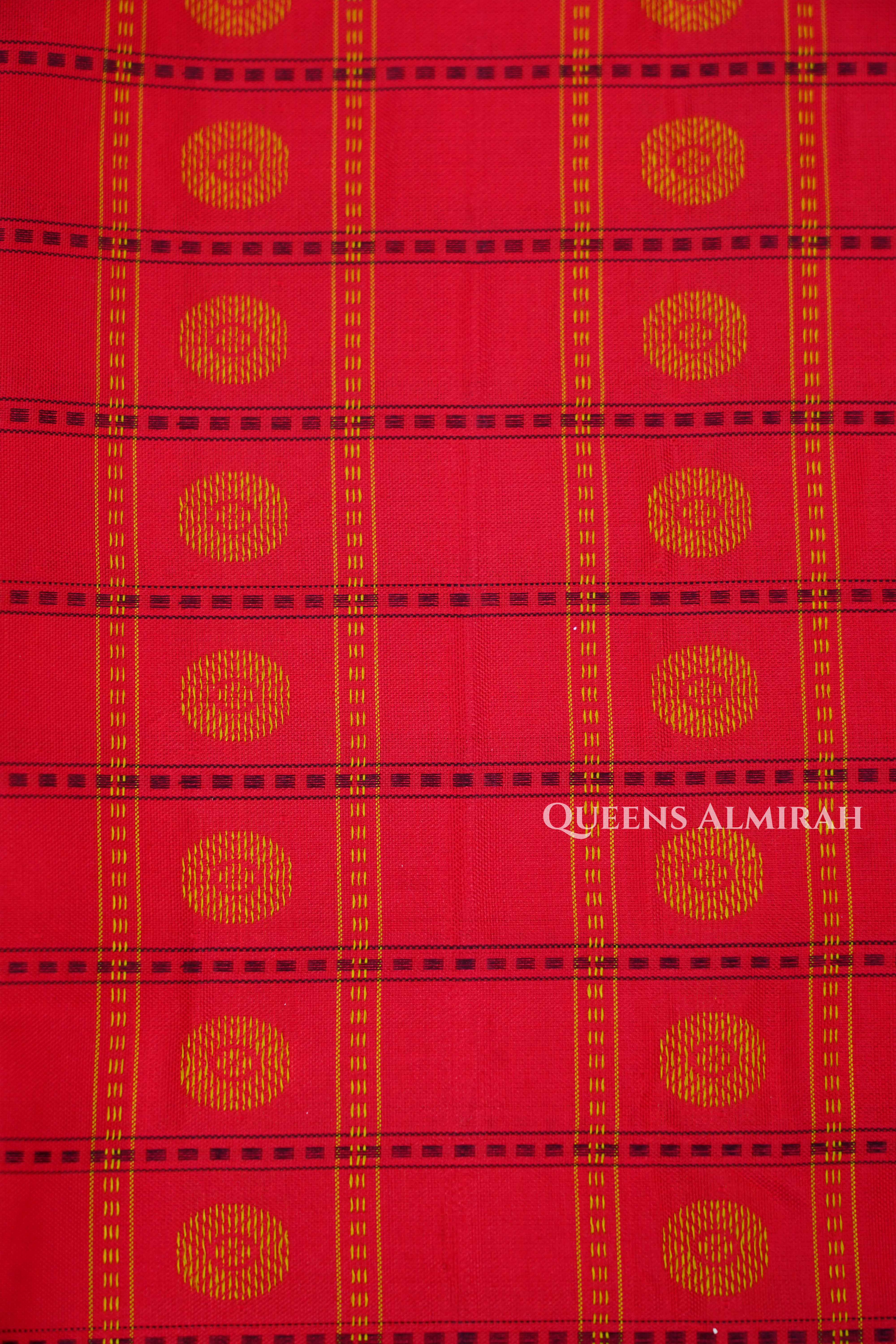 Tomato Red Pure Kanchivaram Silk Saree