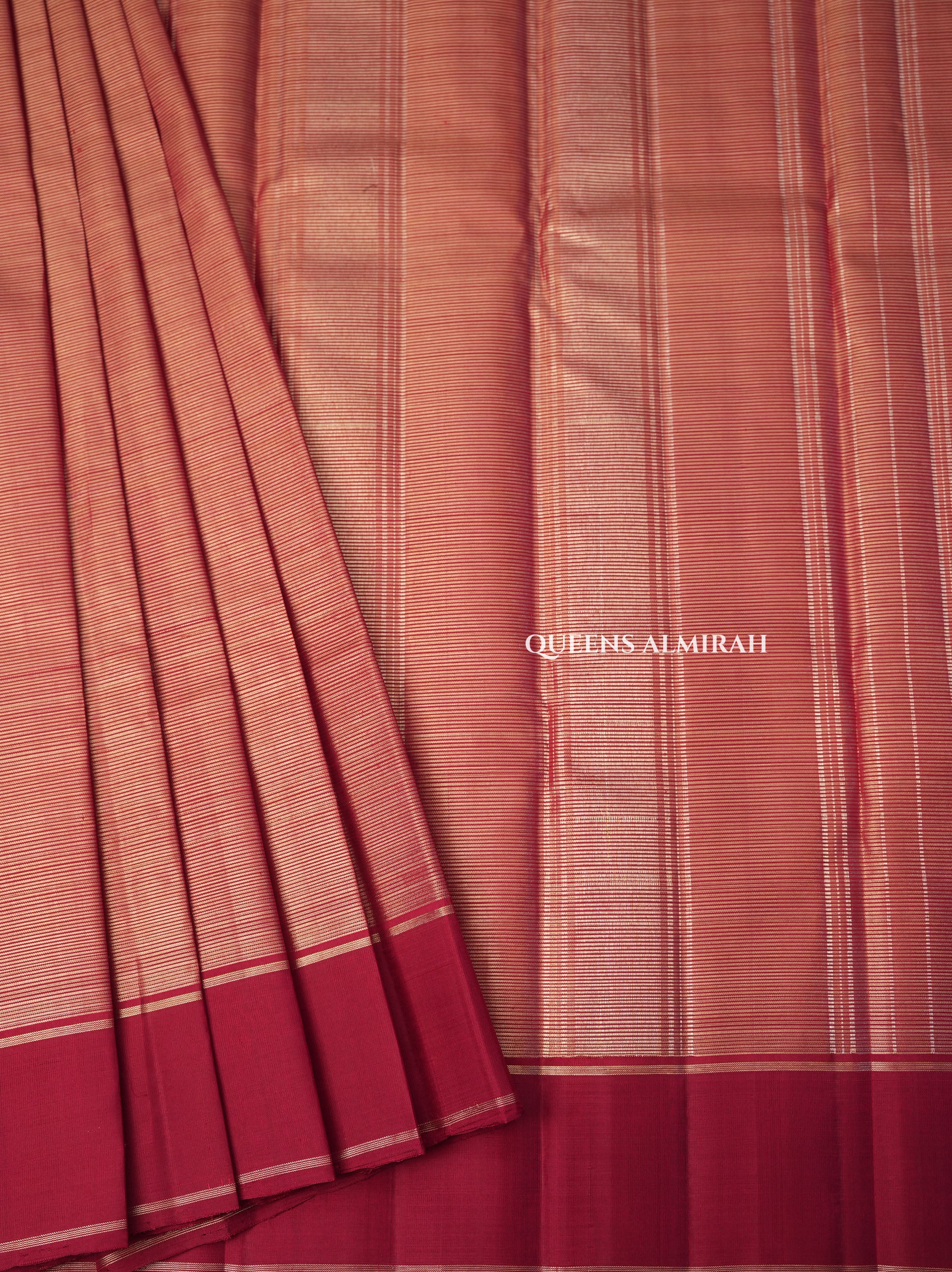 Maroon Pure Kanchivaram Silk Saree
