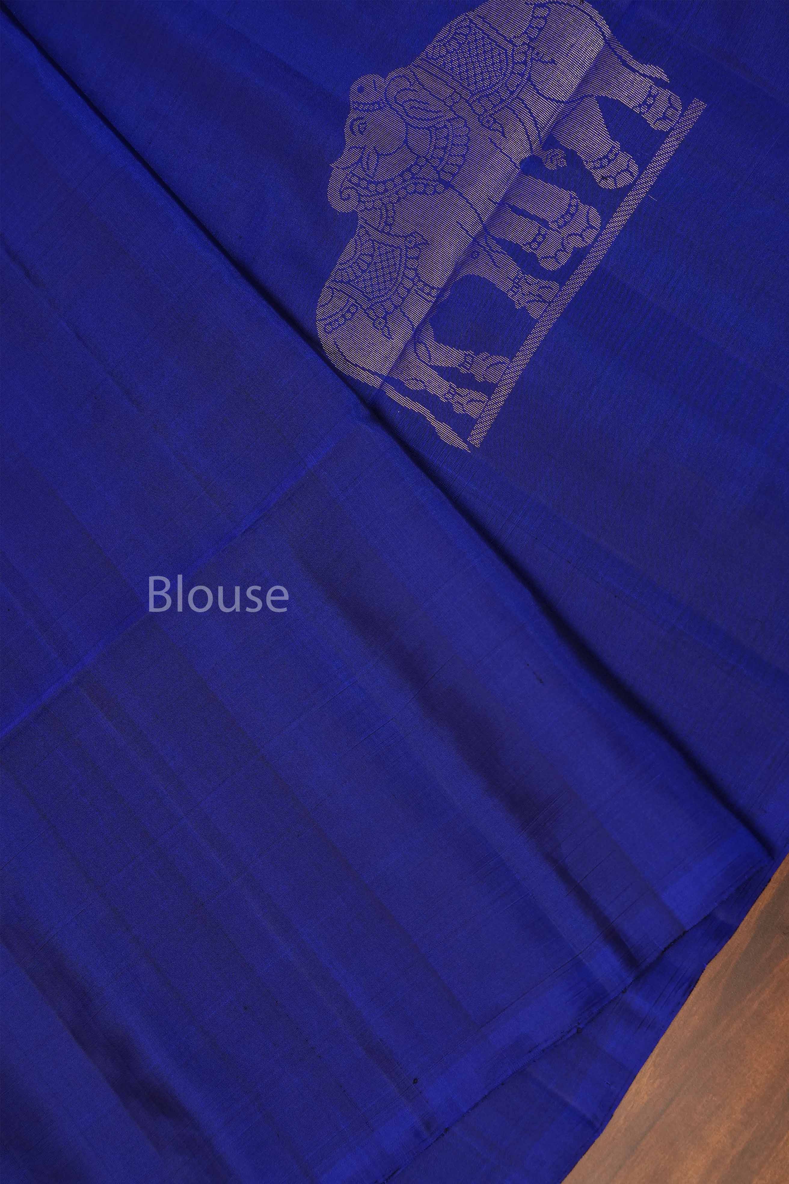 Royal Blue Pure Soft Silk Saree