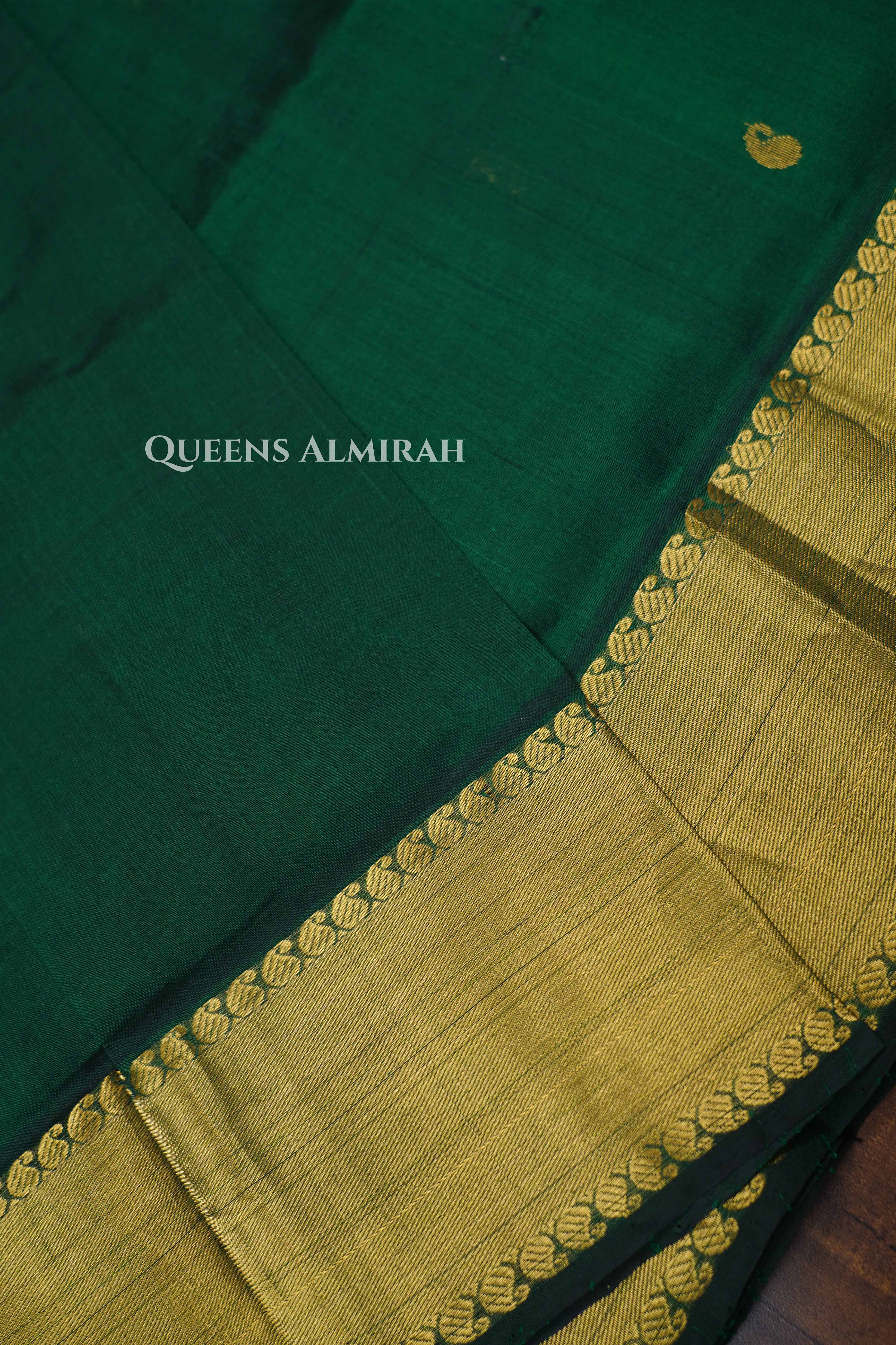 Neem Green Pure Kanchi Silk Cotton Saree
