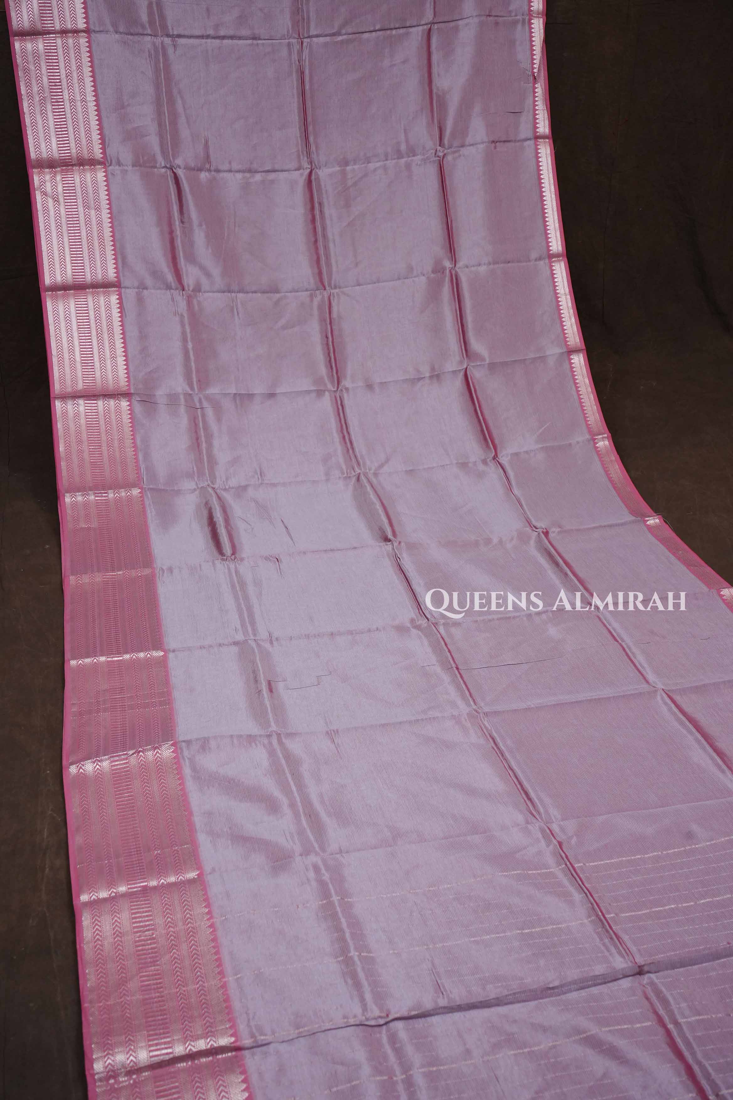 Onion Pink Mangalgiri Saree