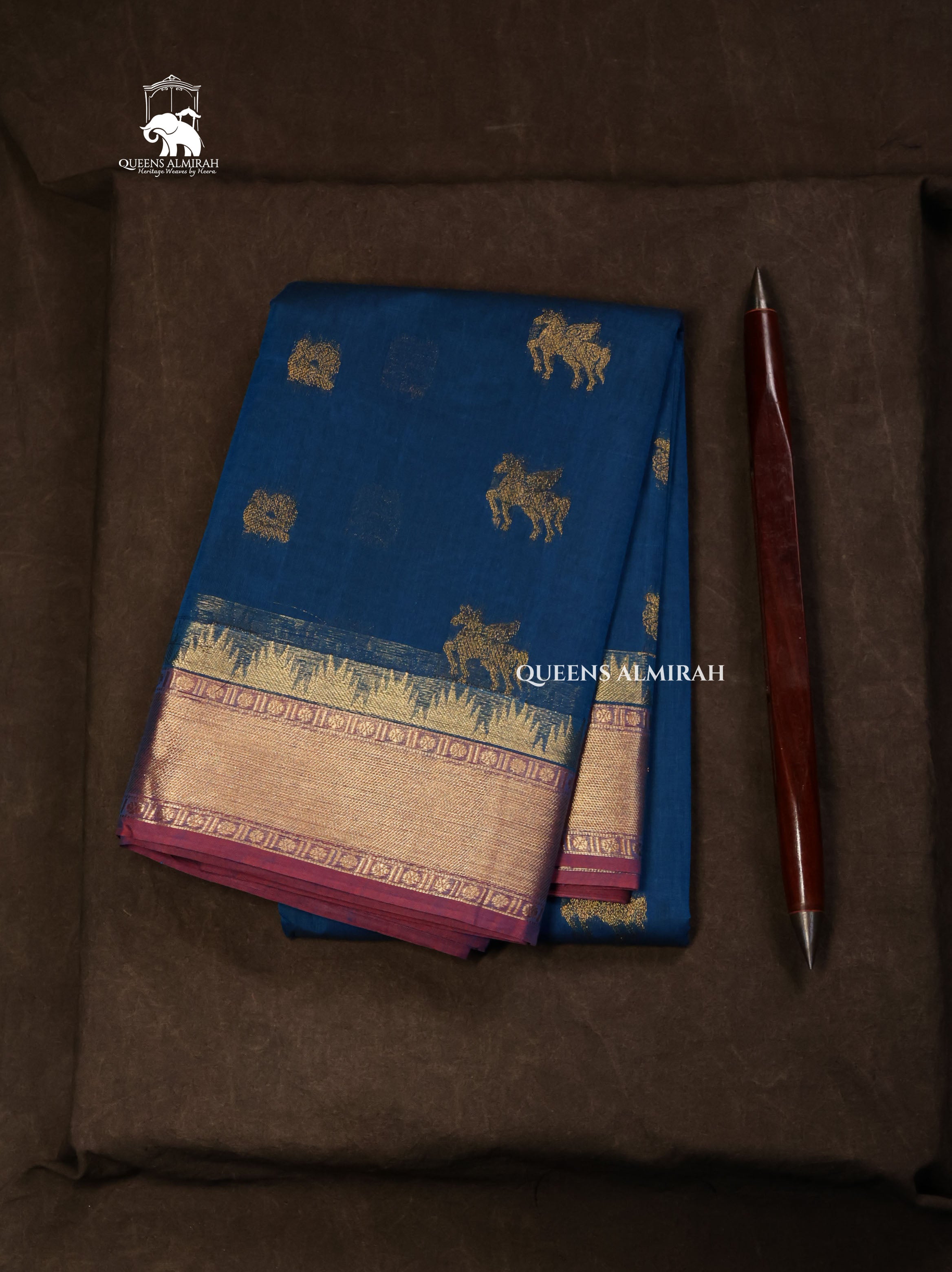 Blue Kanchi Cotton Saree