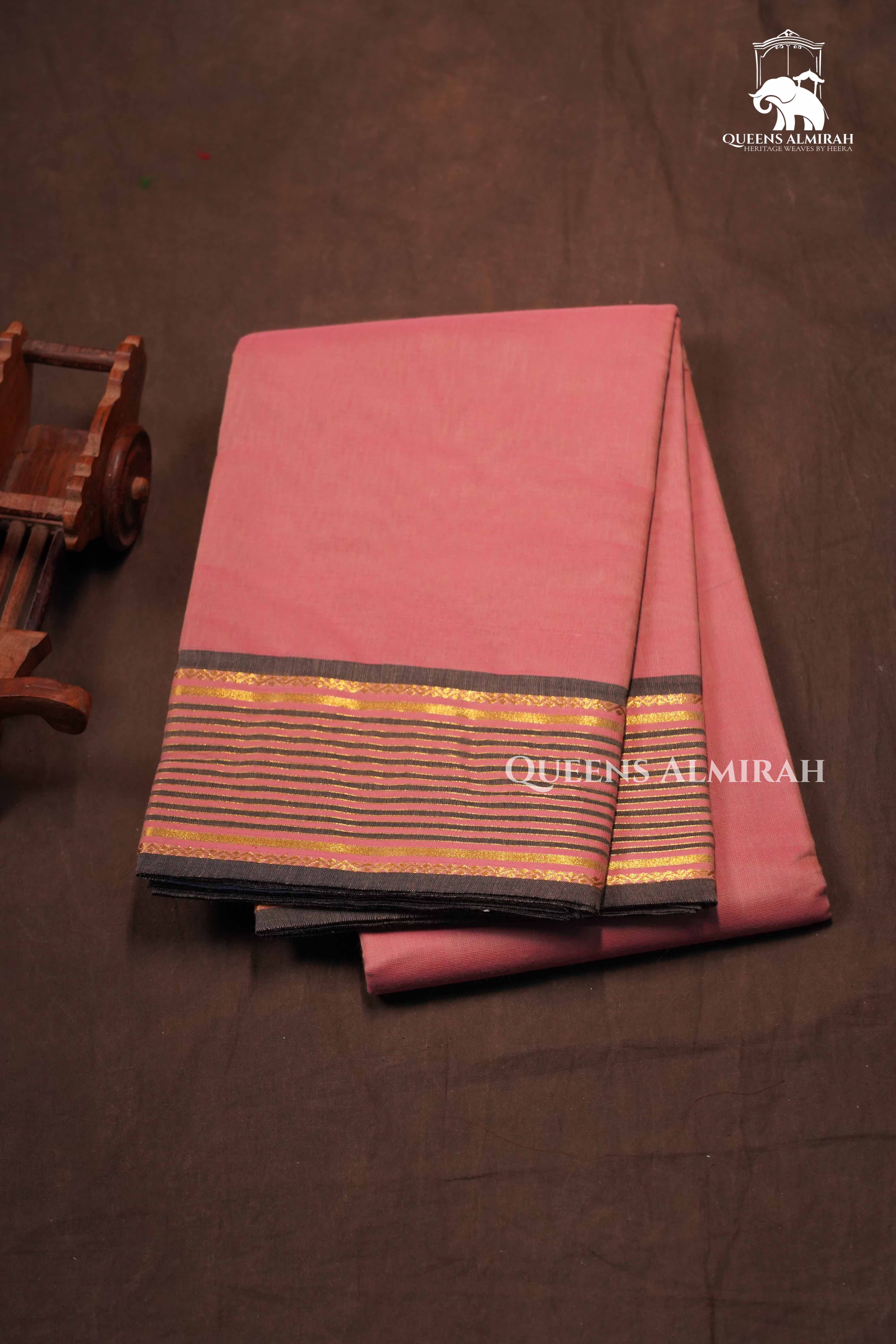 Lotus Pink Chettinad Cotton Saree