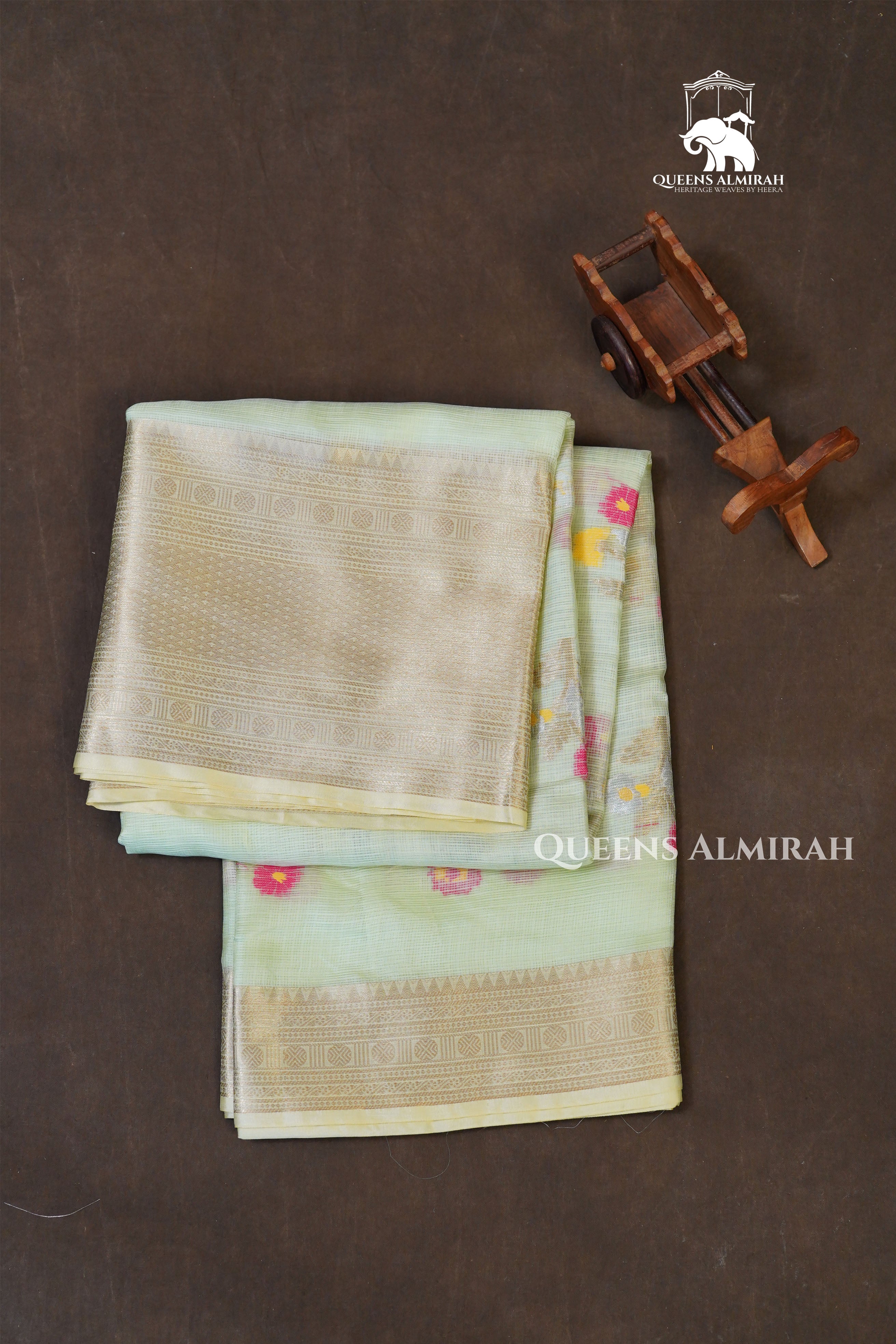 Mint Green Pure Kota Silk Saree