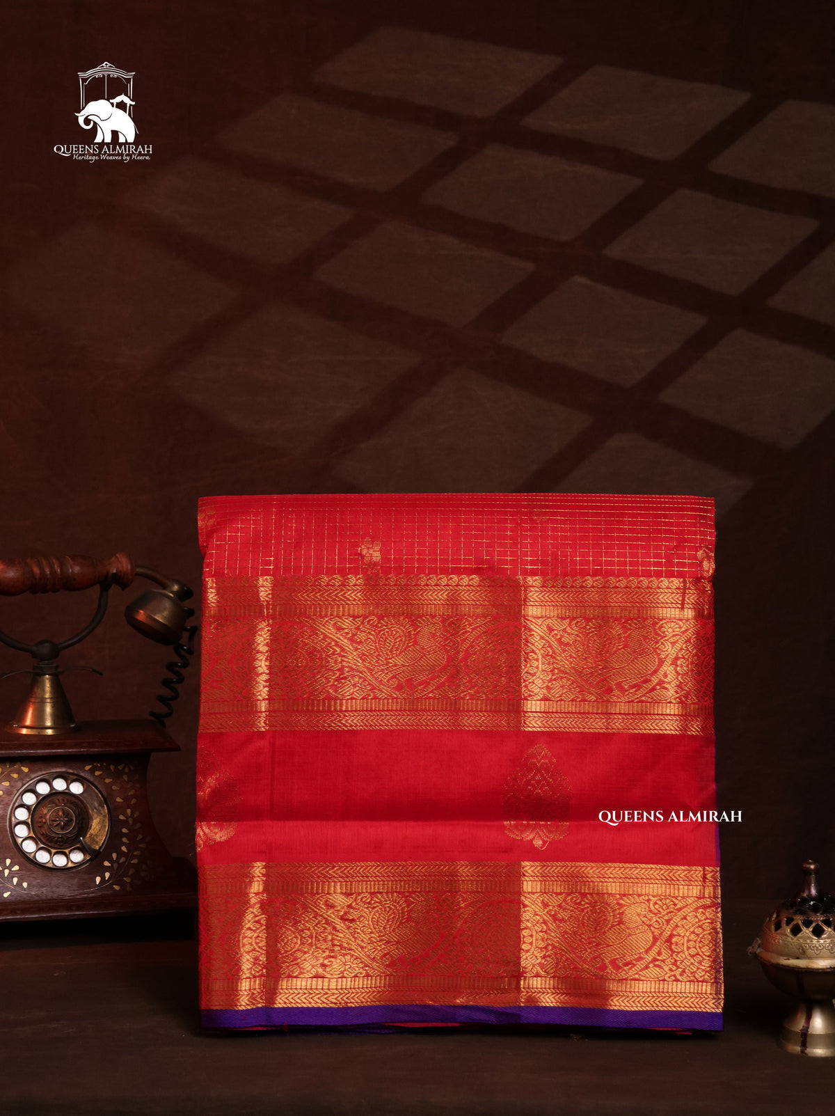 Red Pure Silk Cotton Saree