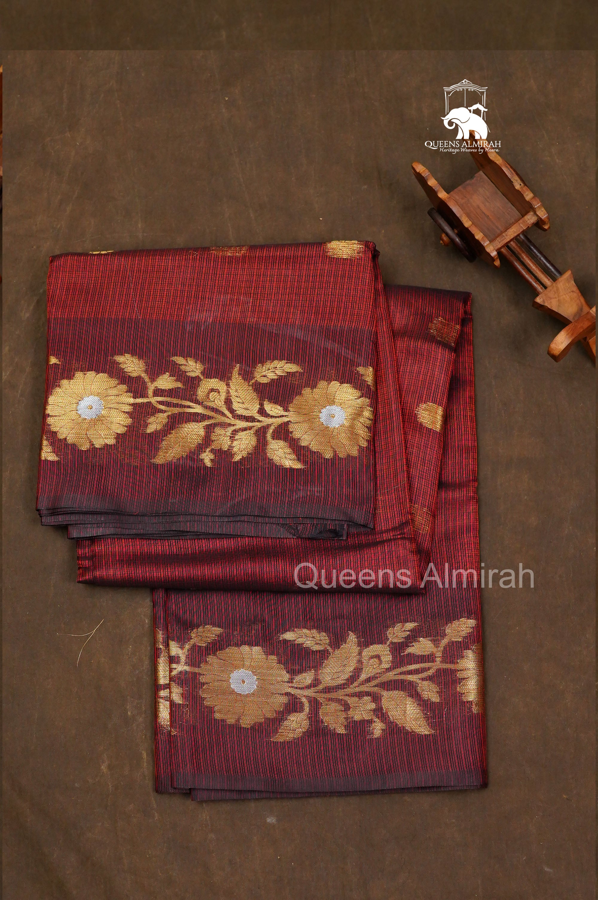 Maroon Semi Kota Silk Cotton Saree