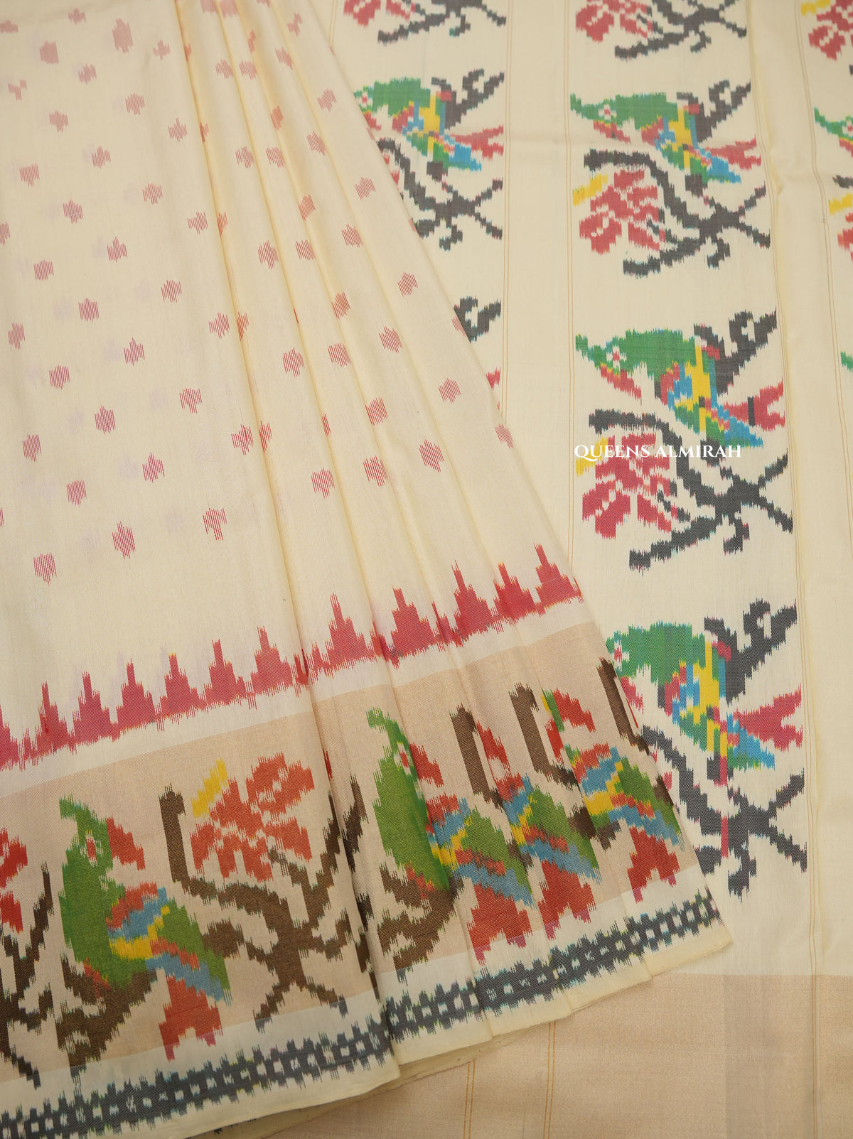 Venpattu Pochampally Silk Saree