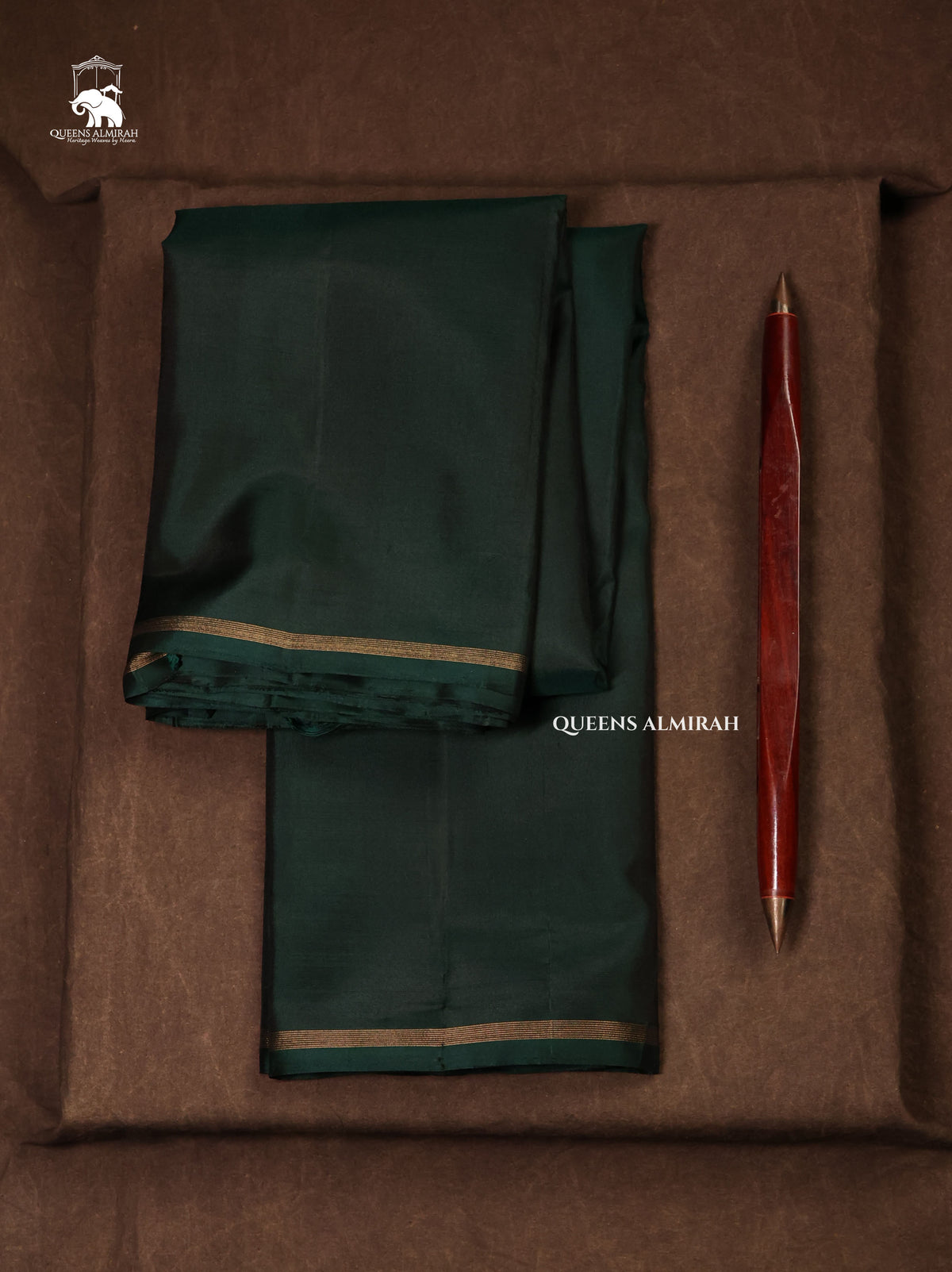 Bottle Green Pure Kanchivaram Silk Saree