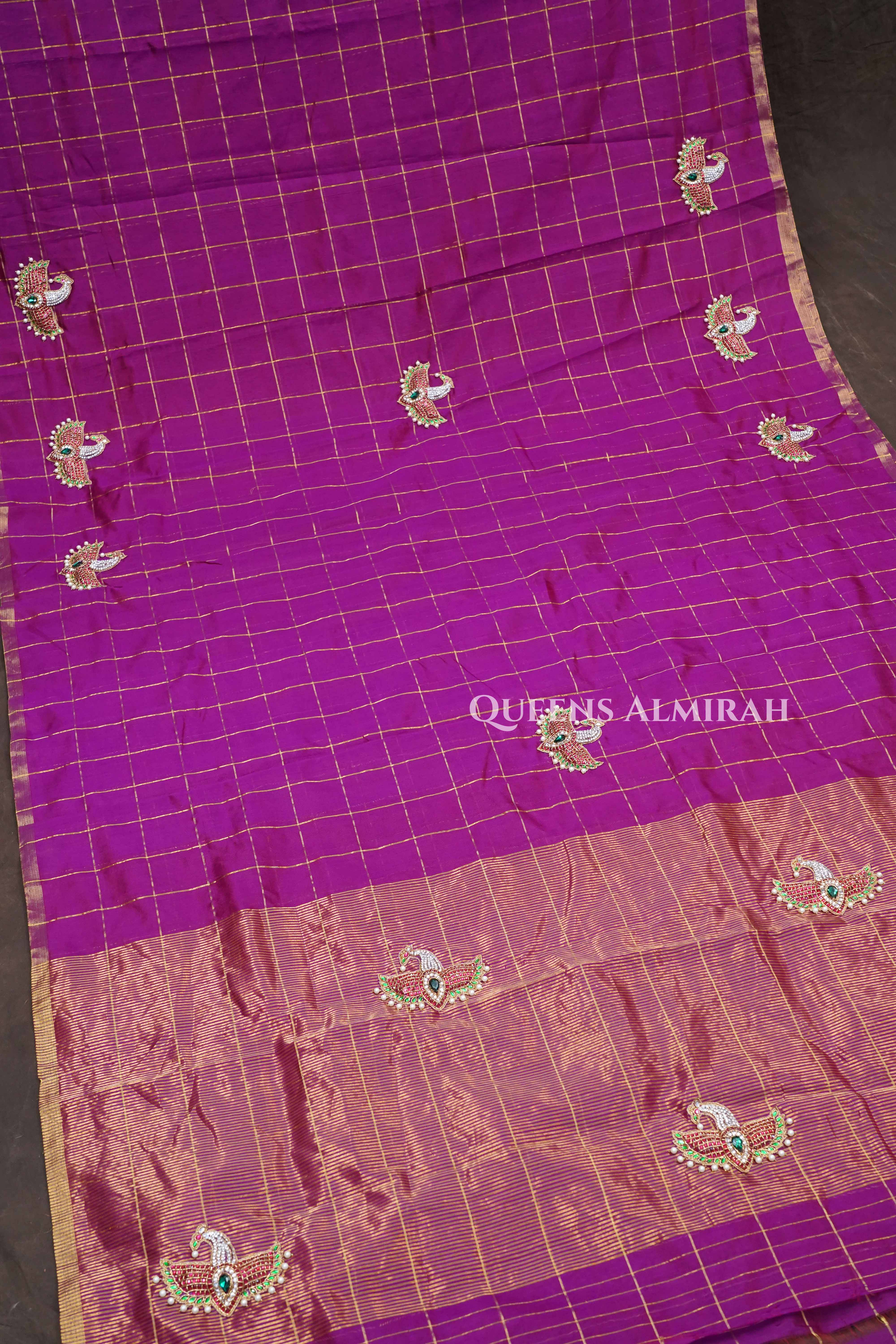 Maya Pakshi Designer Pure Chanderi Silk Saree