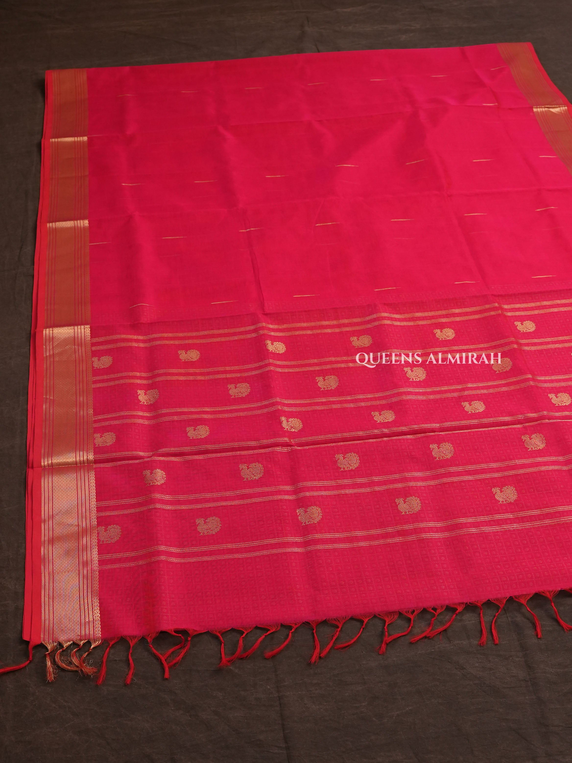 Magenta Pink Chettinad Silk Cotton Saree