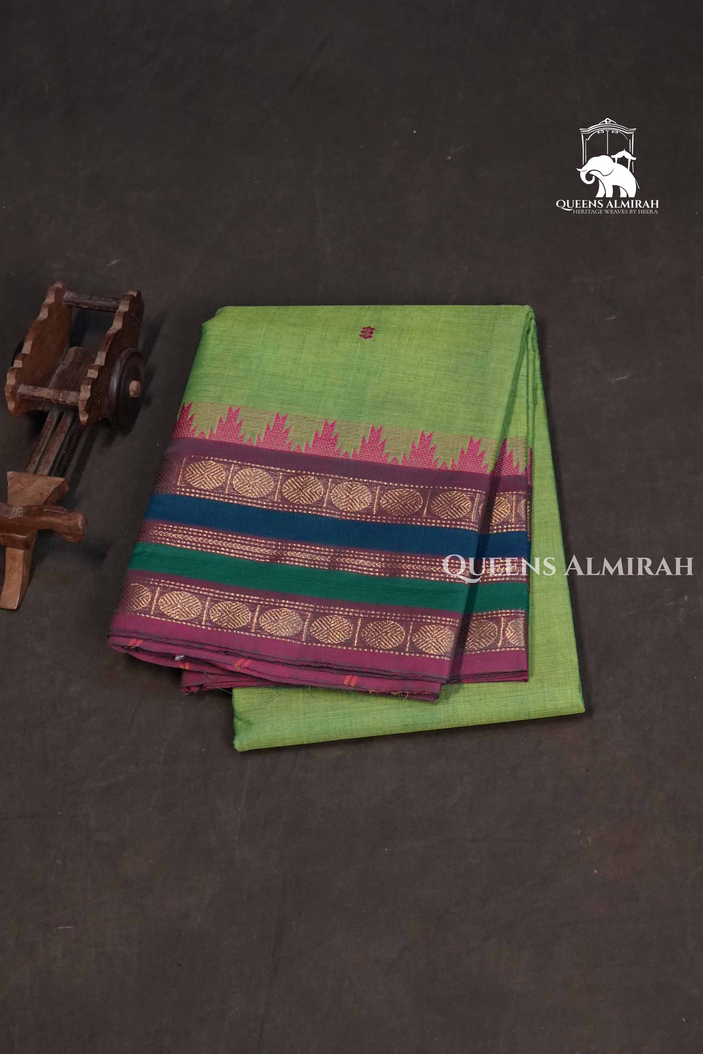 Mint Green Kanchi Cotton Saree