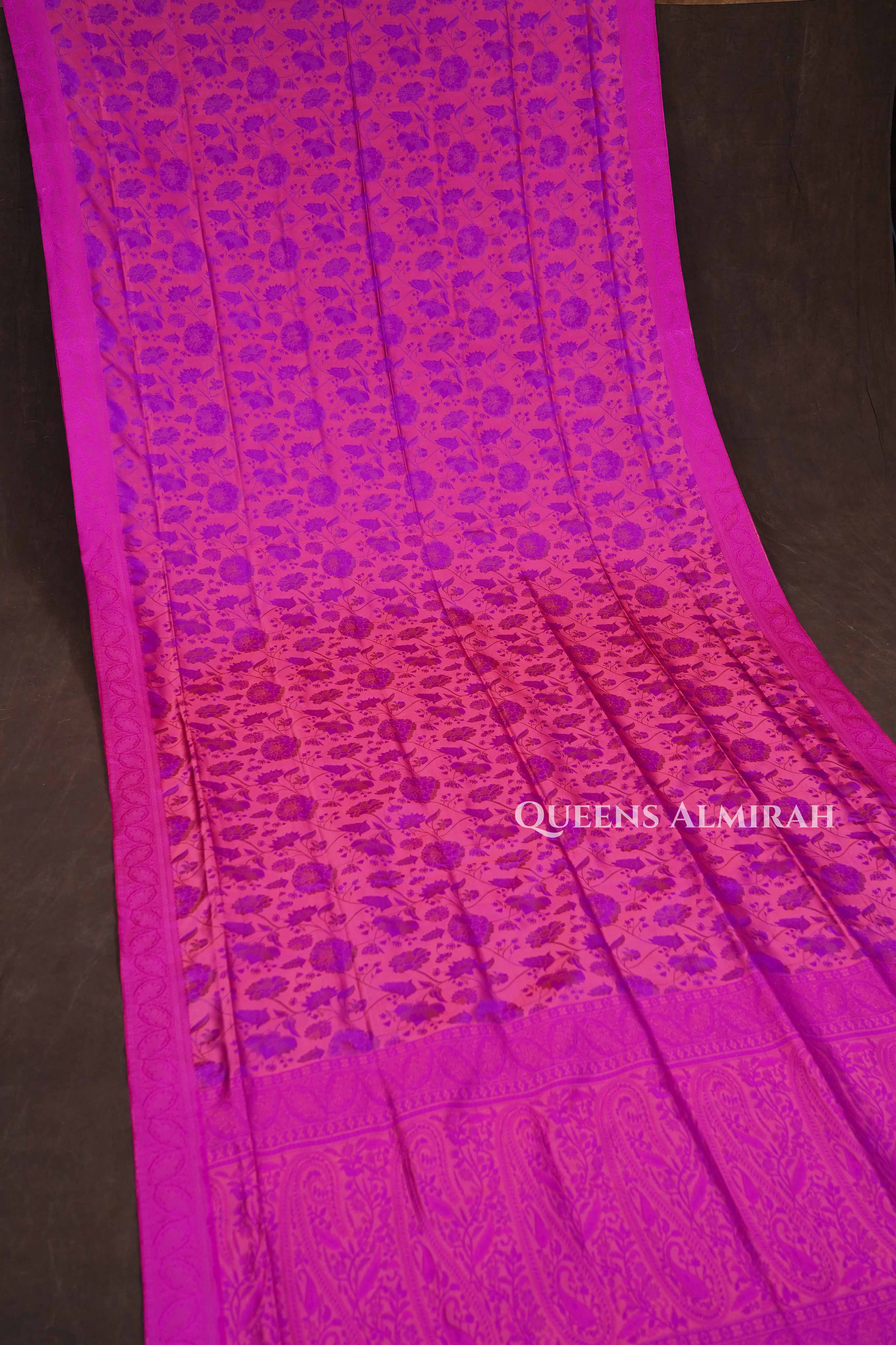 Warm Purple Pashmina Silk Saree
