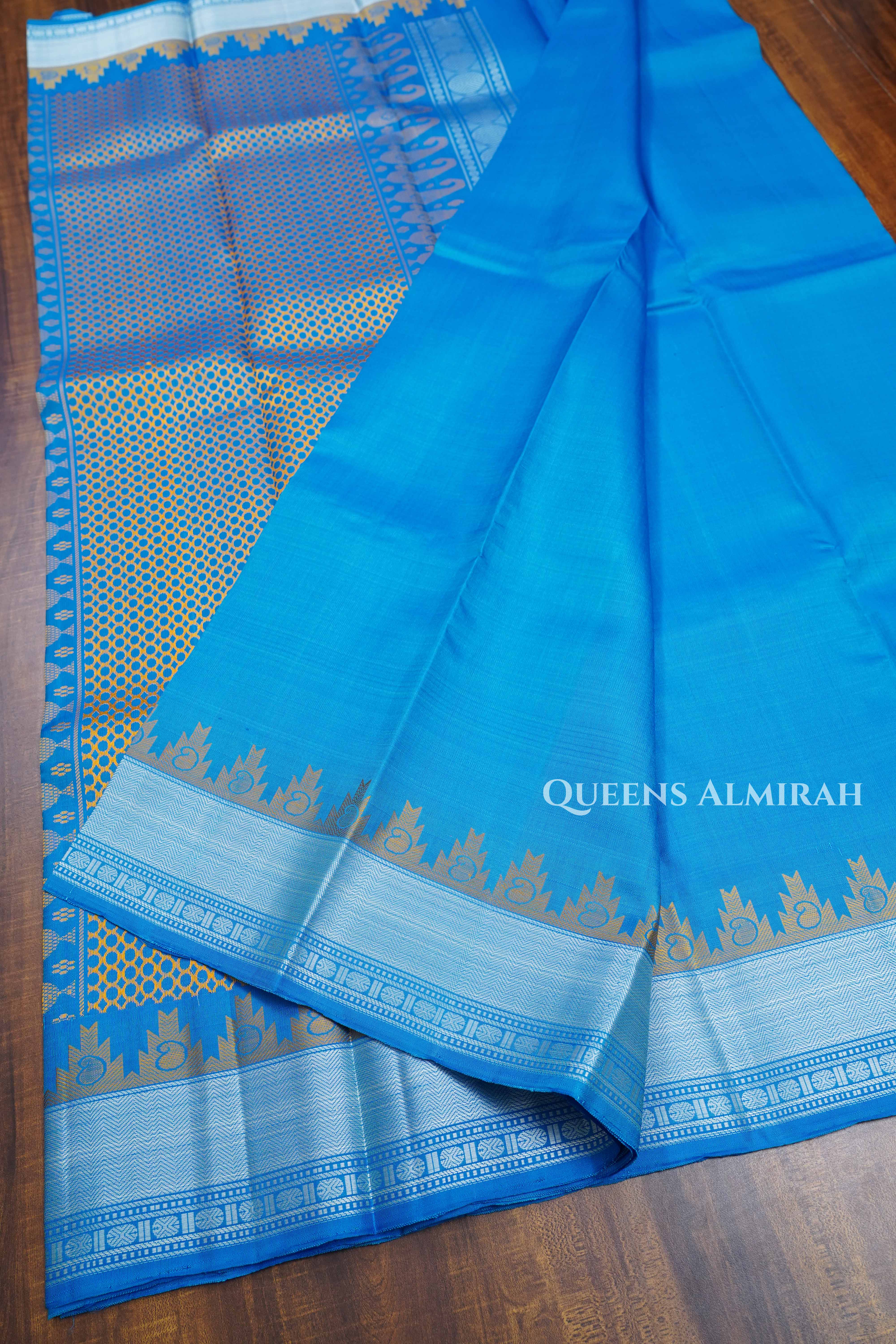 Blue Pure Kanchivaram Silk Saree