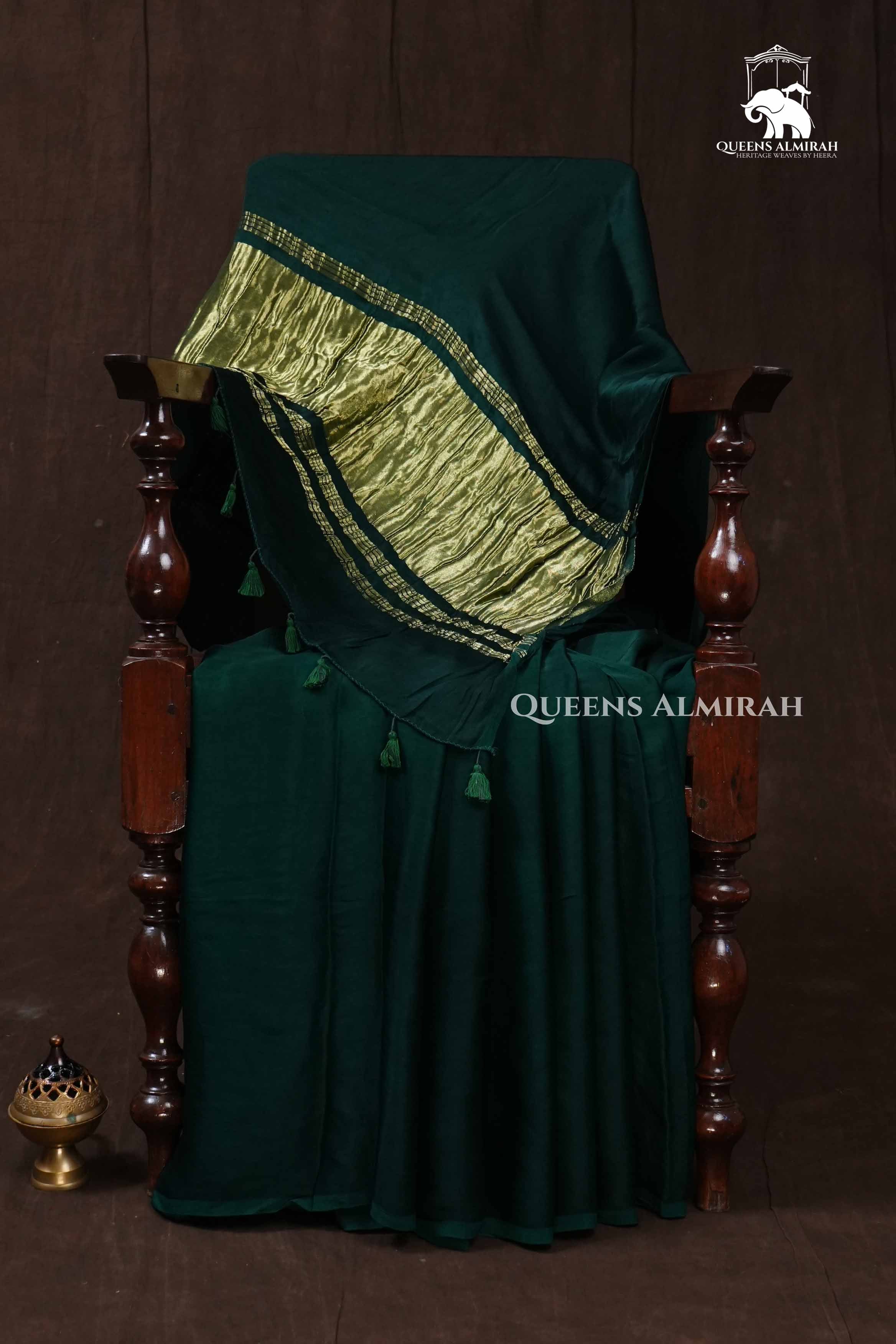 Dark Green Model Silk Saree