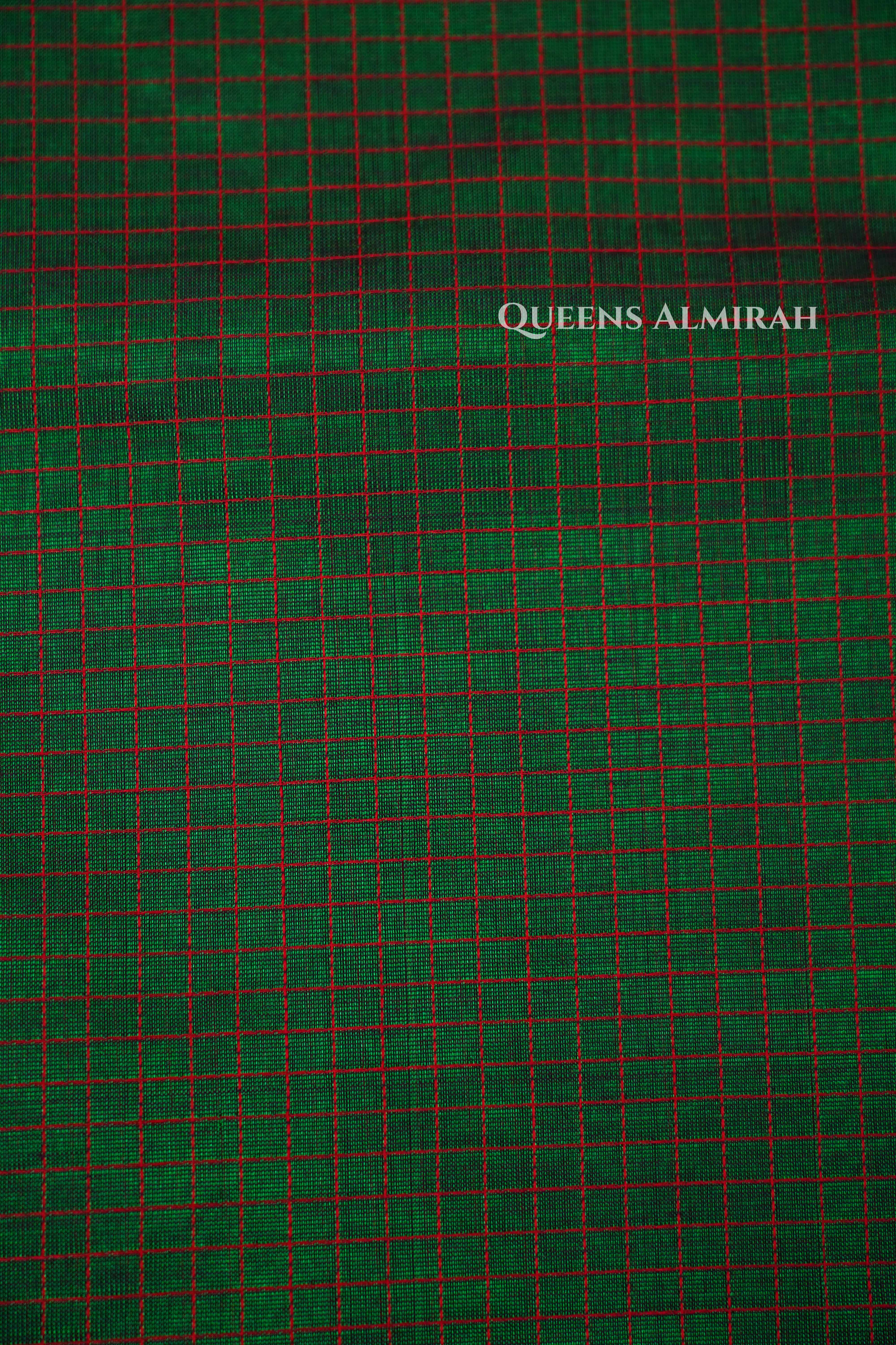 Green Karaikudi Chettinad Silk Cotton Saree 1