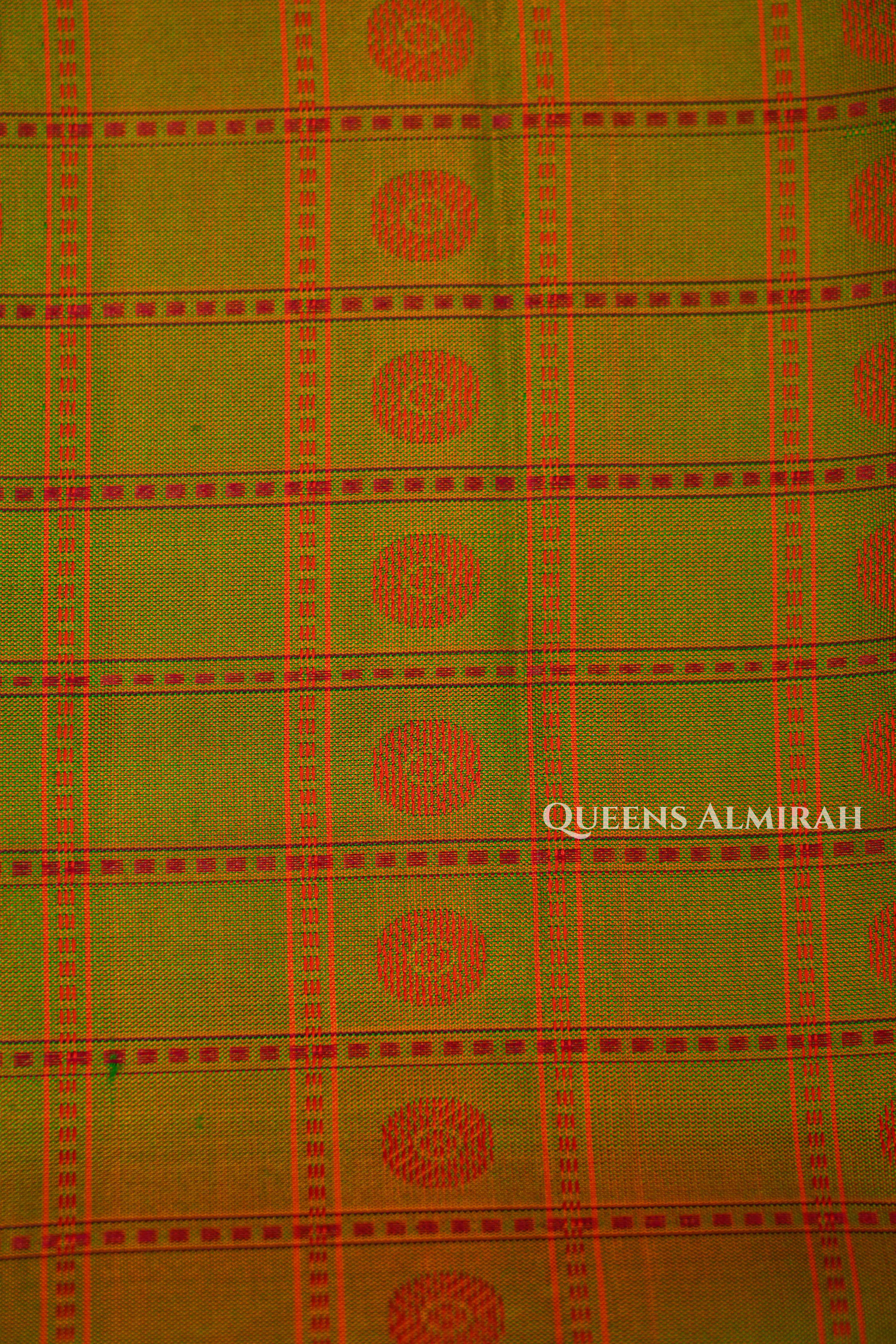 Mehandhi Green With Green Pure Kanchivaram Silk Saree
