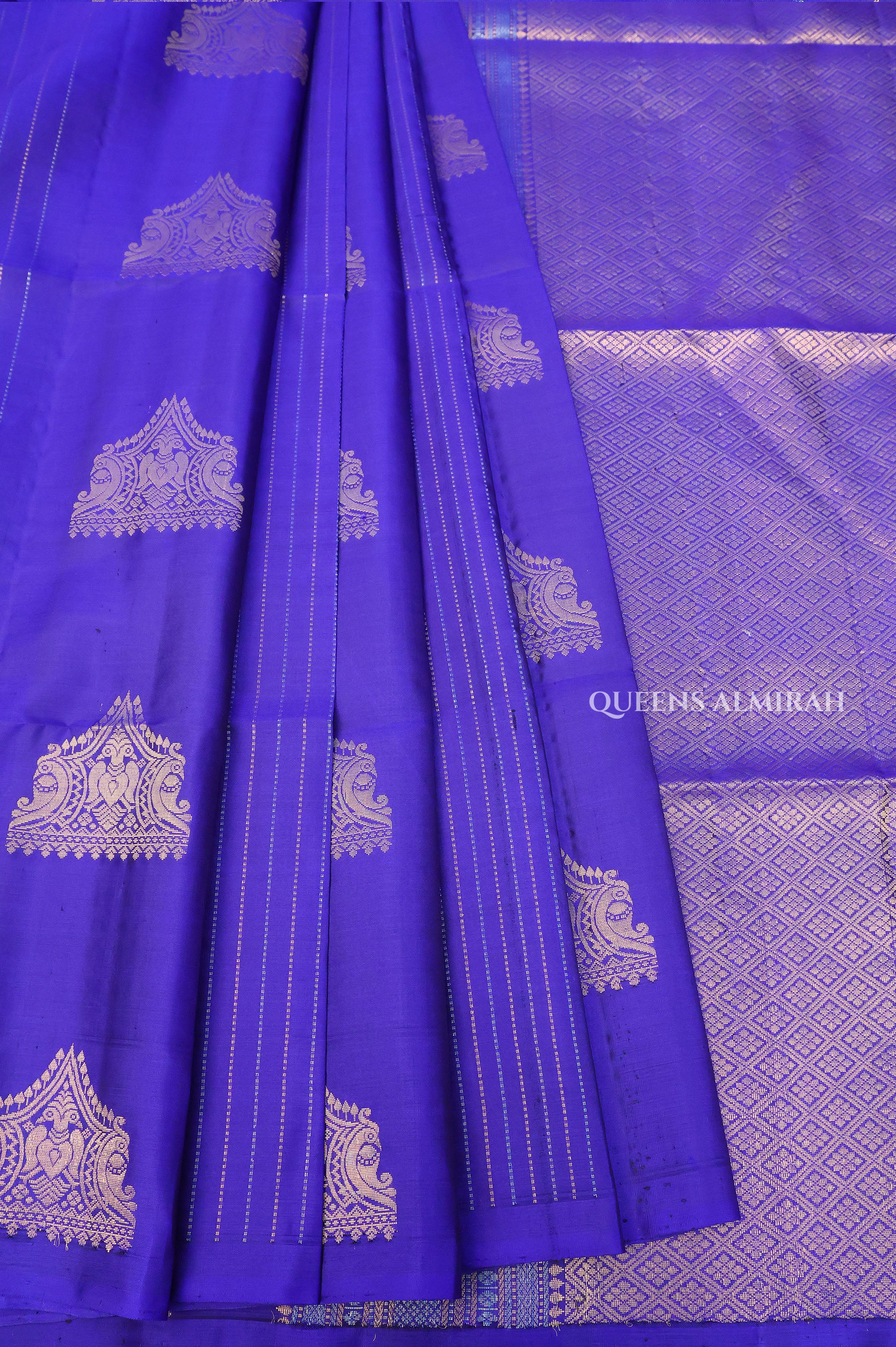 Dark Navy Blue Pure Soft Silk Saree