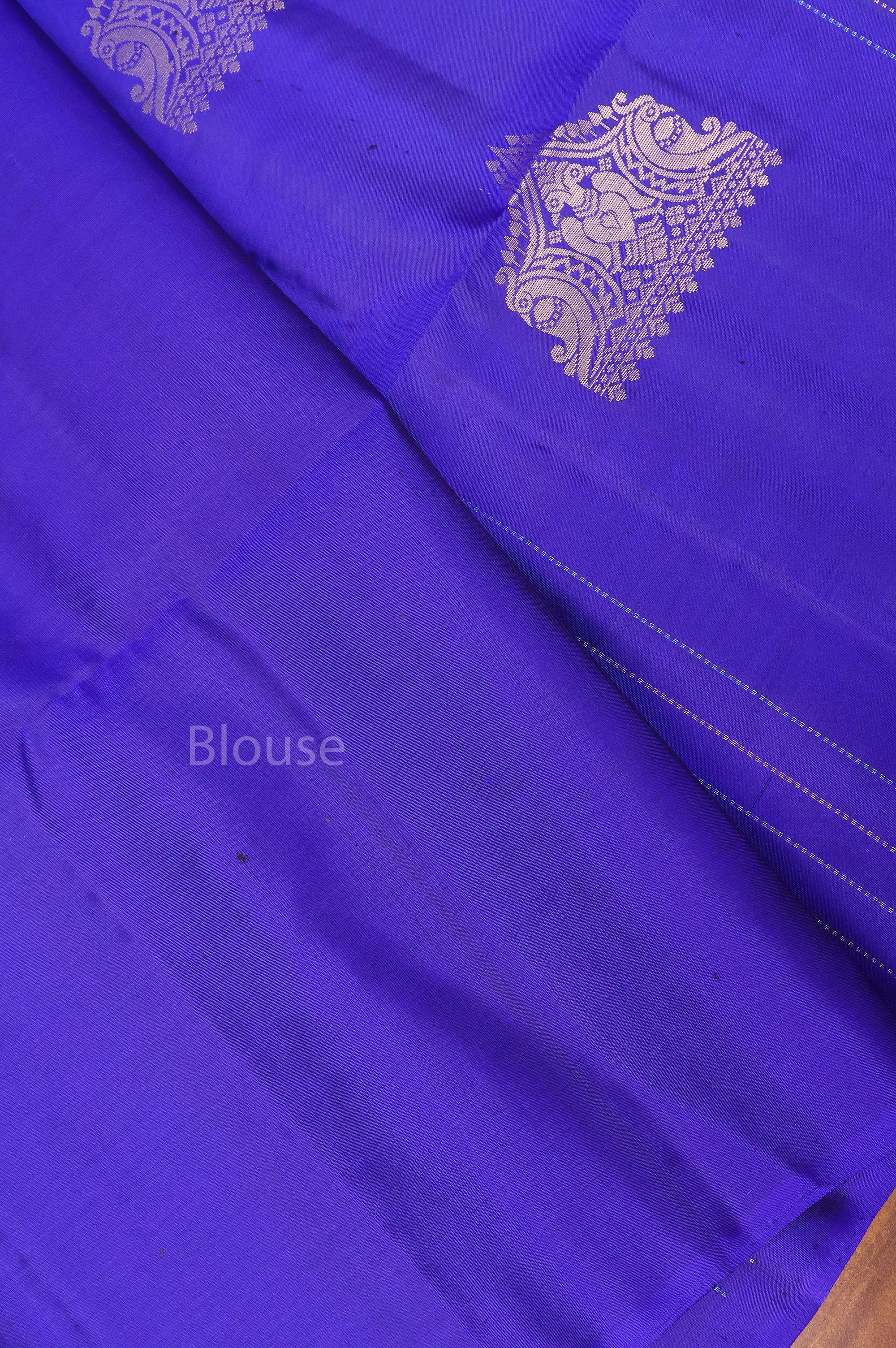 Dark Navy Blue Pure Soft Silk Saree