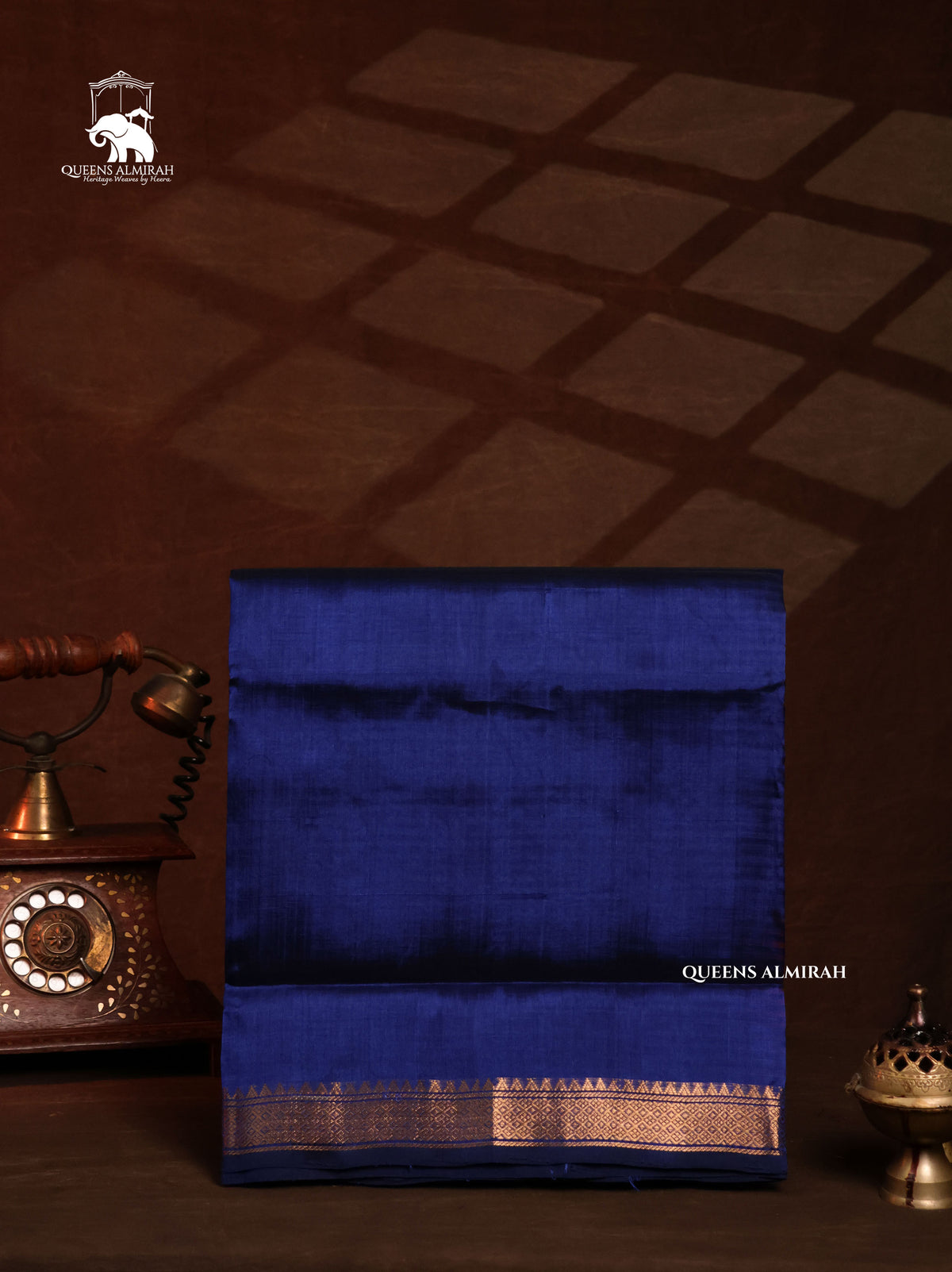 Dark Blue Pure Silk Cotton Saree