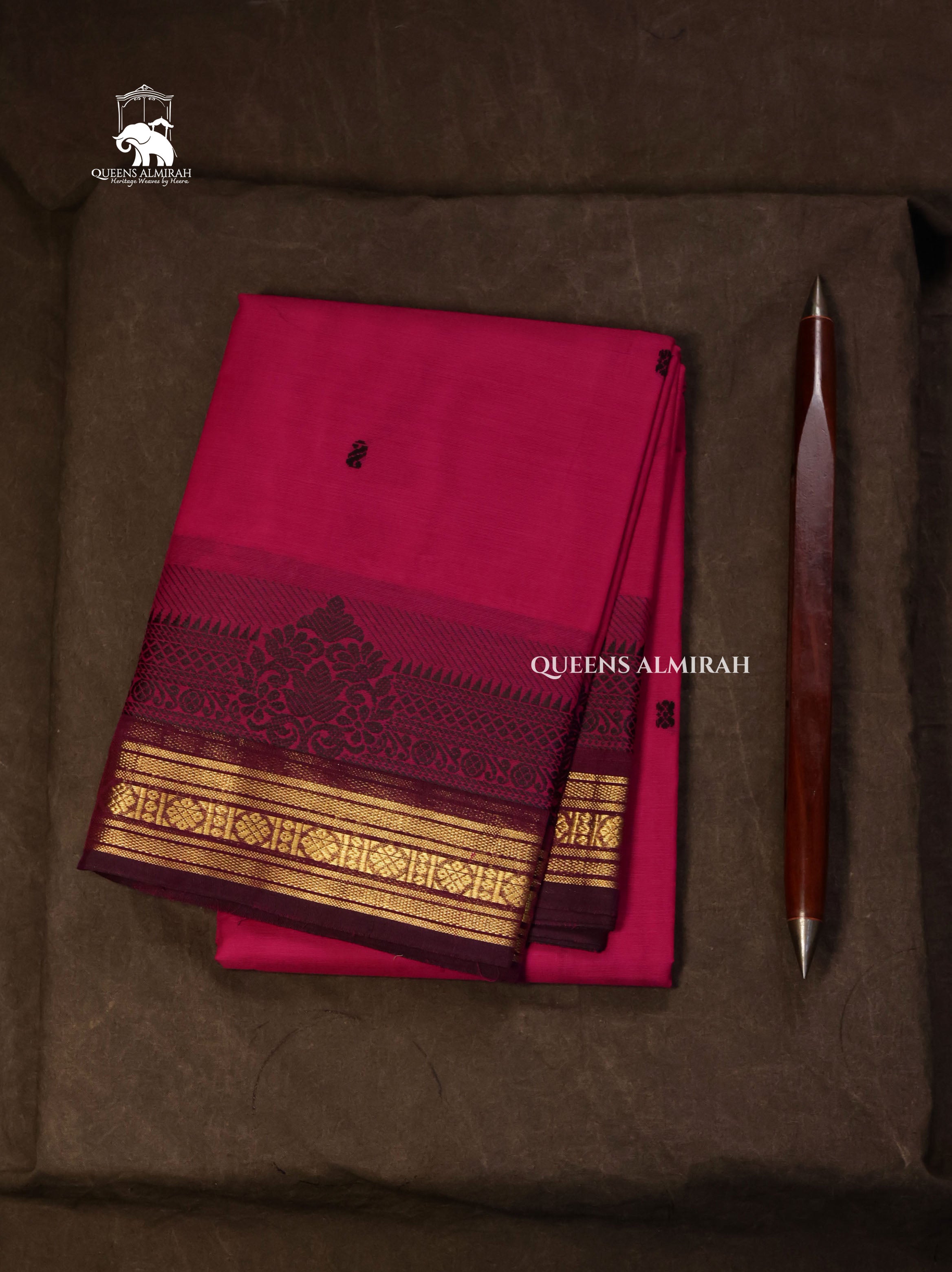 Pink Kanchi Cotton Saree