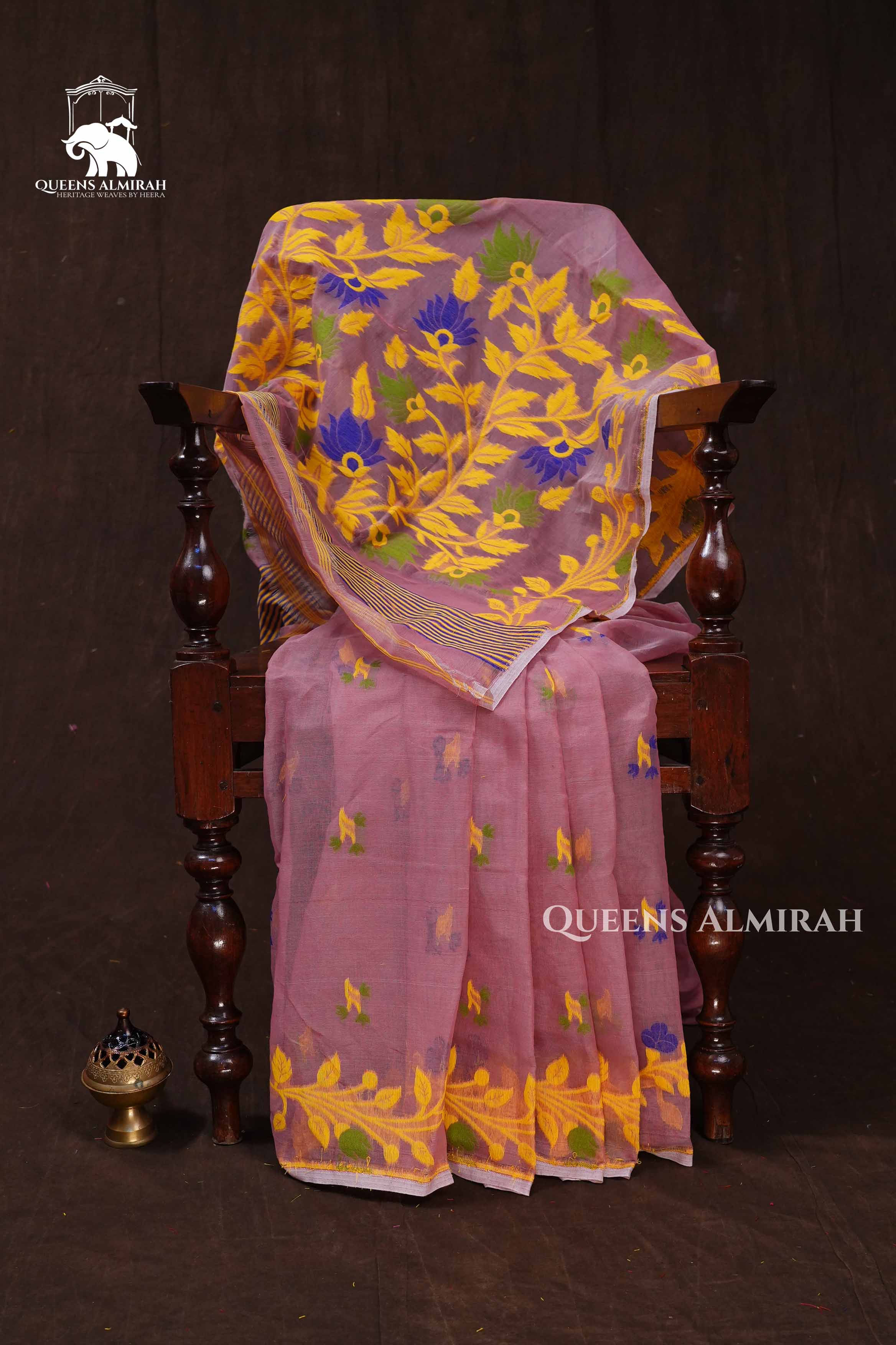 Onion Pink Jamdani Cottoon Saree