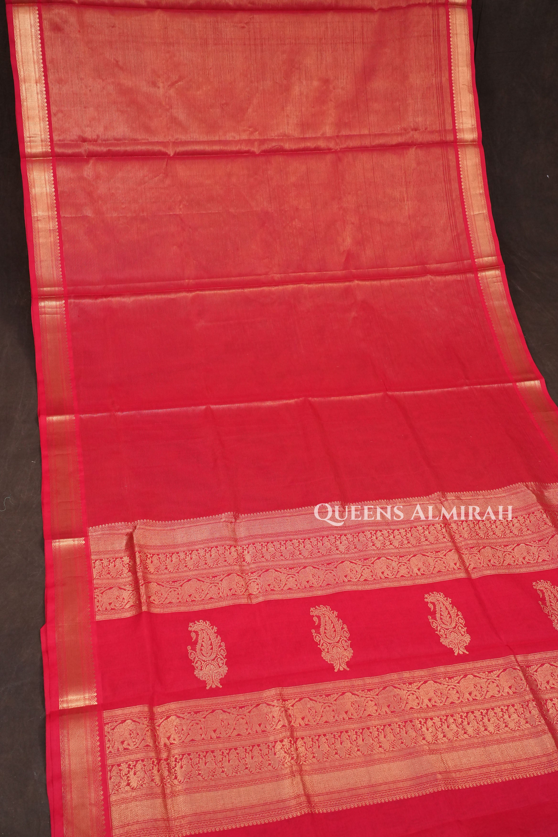 Red Chettinad Silk Cotton Saree