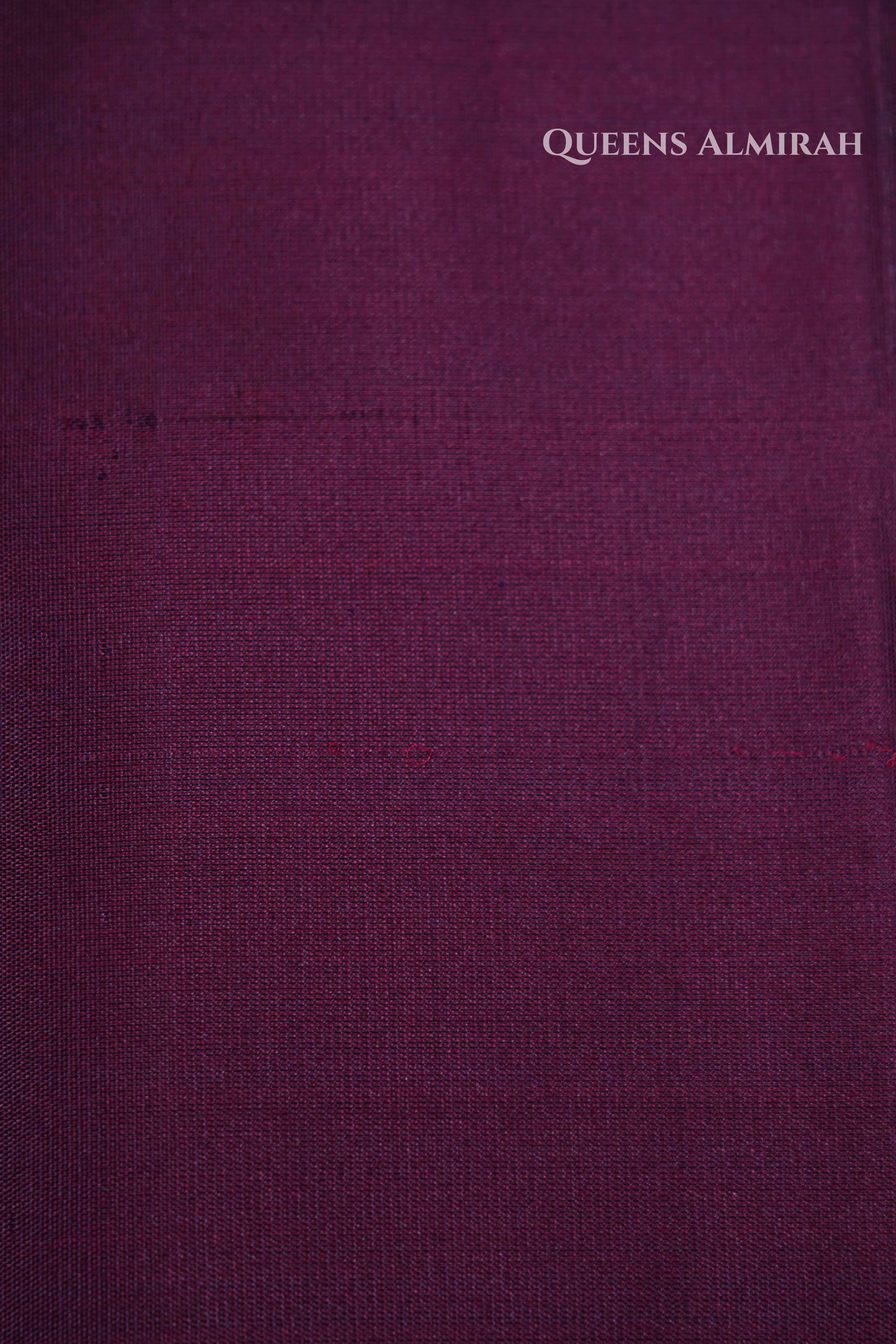 Red Wine Pure Soft Silk Saree