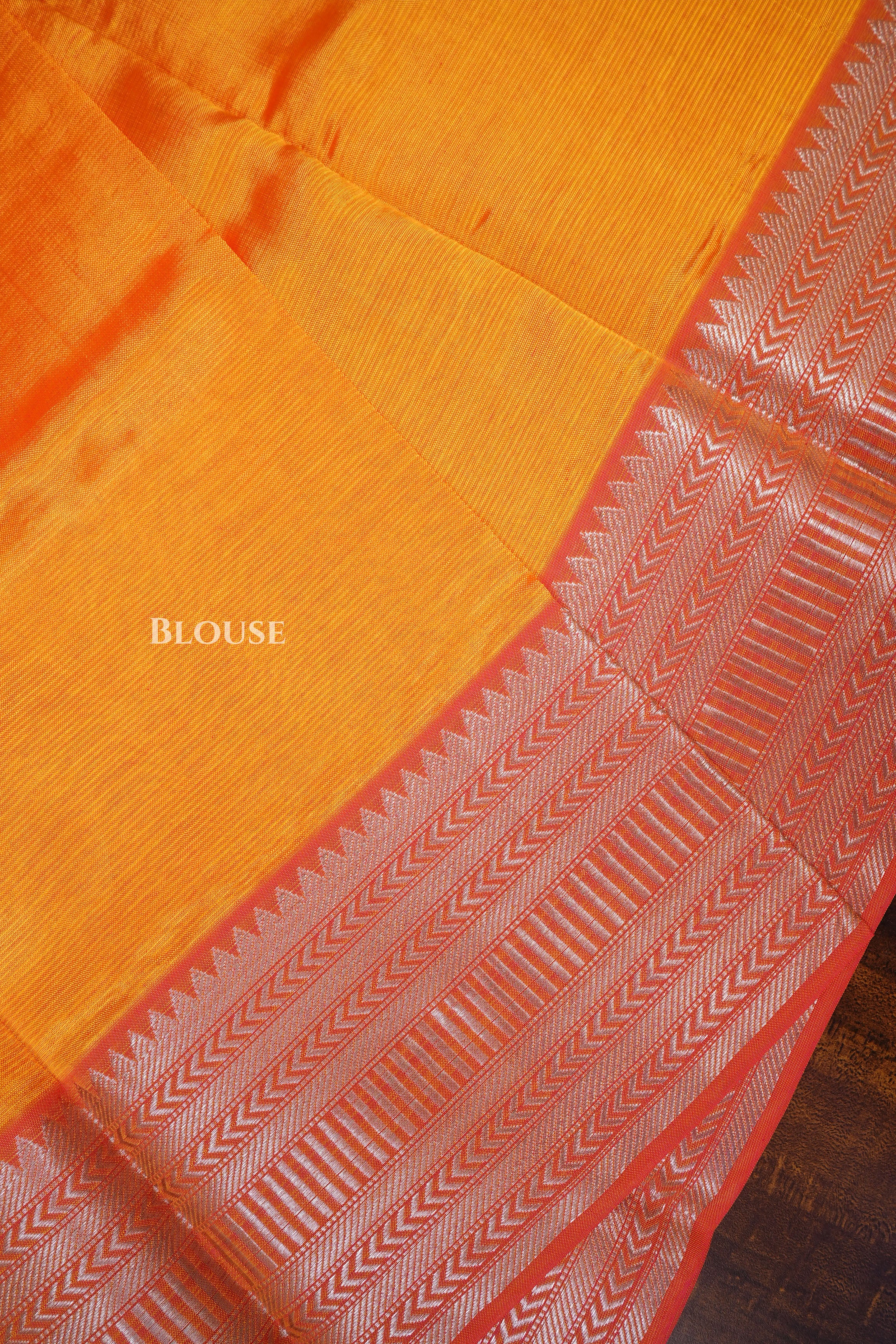 Orange Mangalgiri Saree