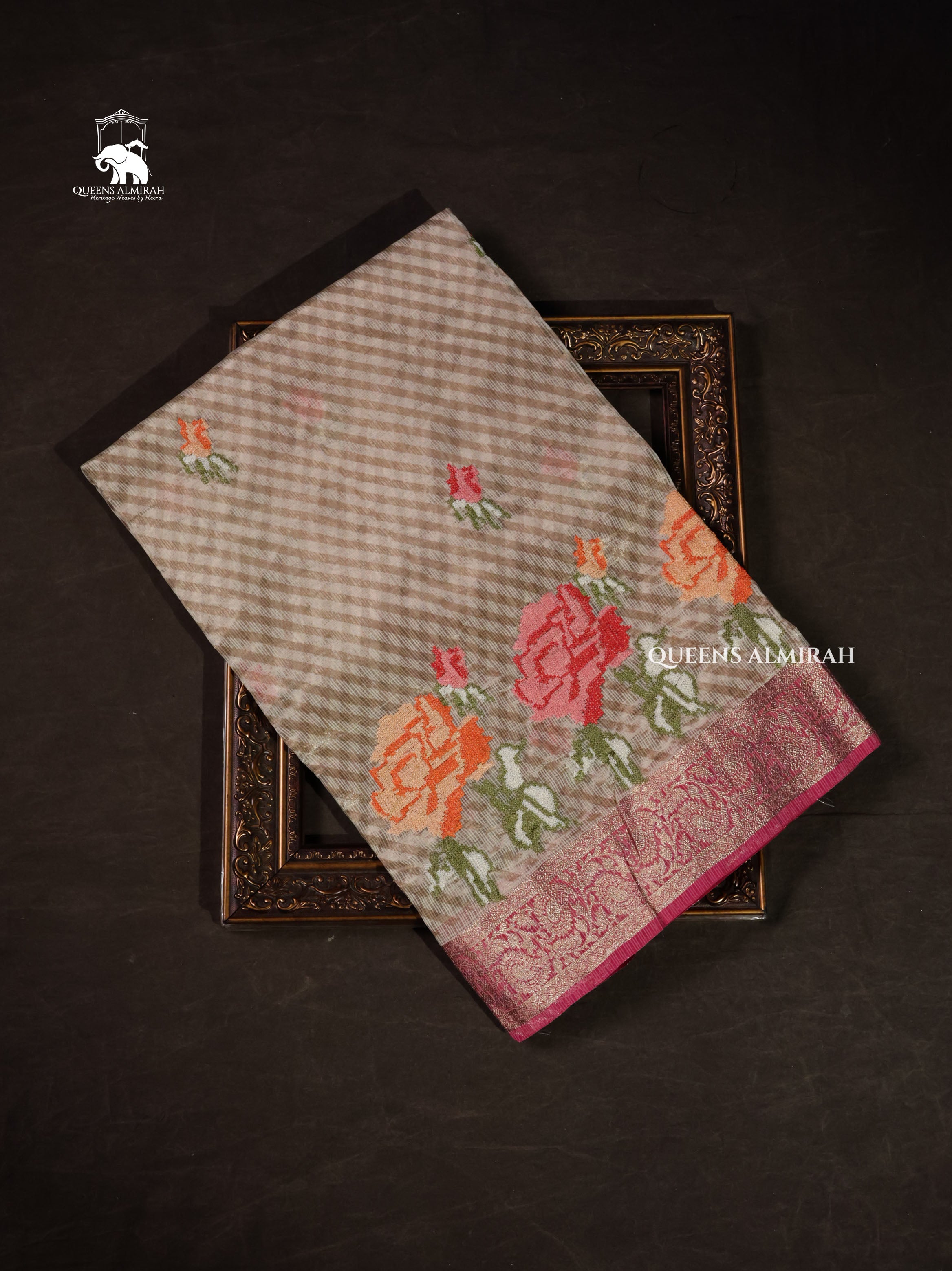 Light Brown Semi Kota Silk Cotton Saree