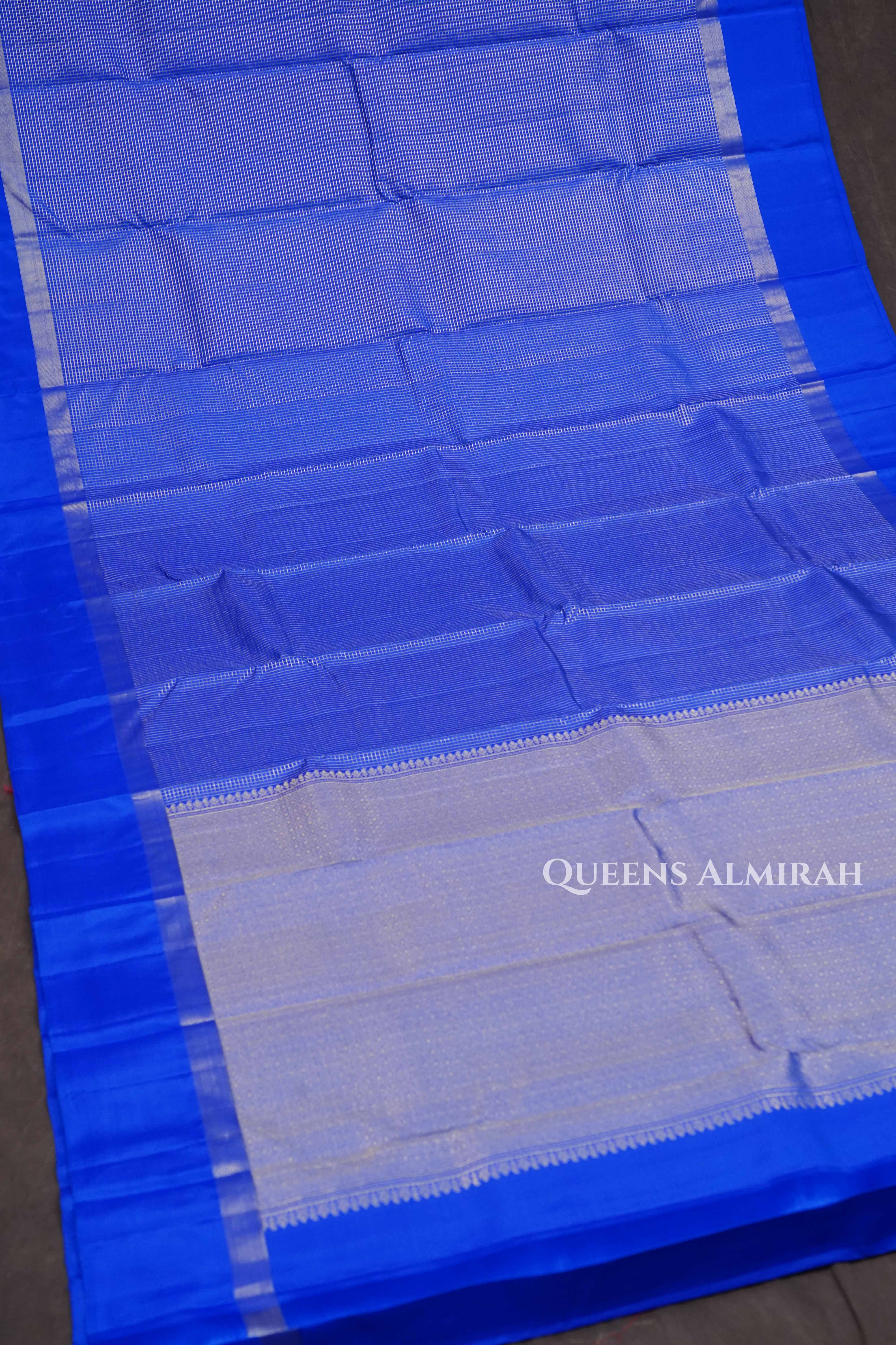 Royal Blue Pure kanchivaram Silk Saree