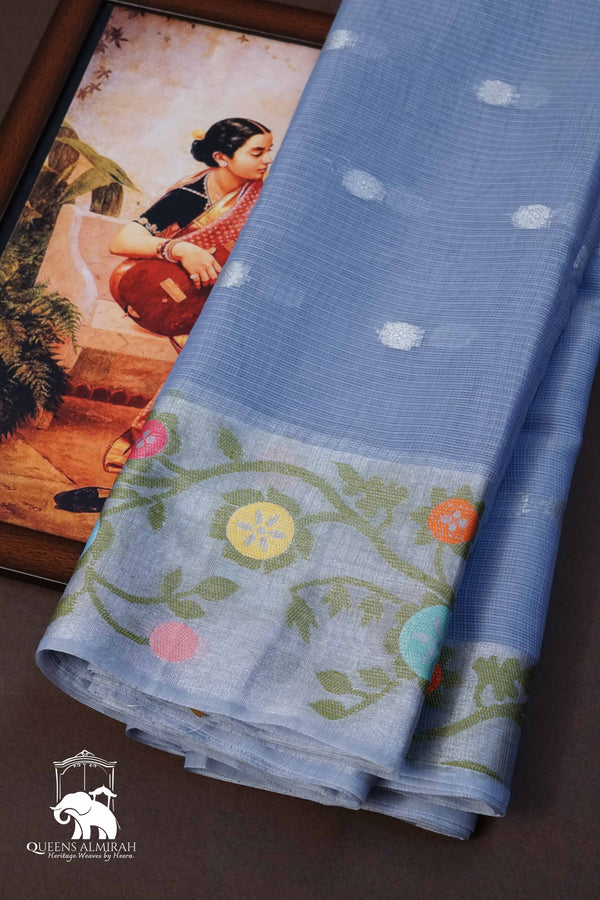 DUSKY BLUE KOTA SILK COTTON - Queens Jewel Emporium