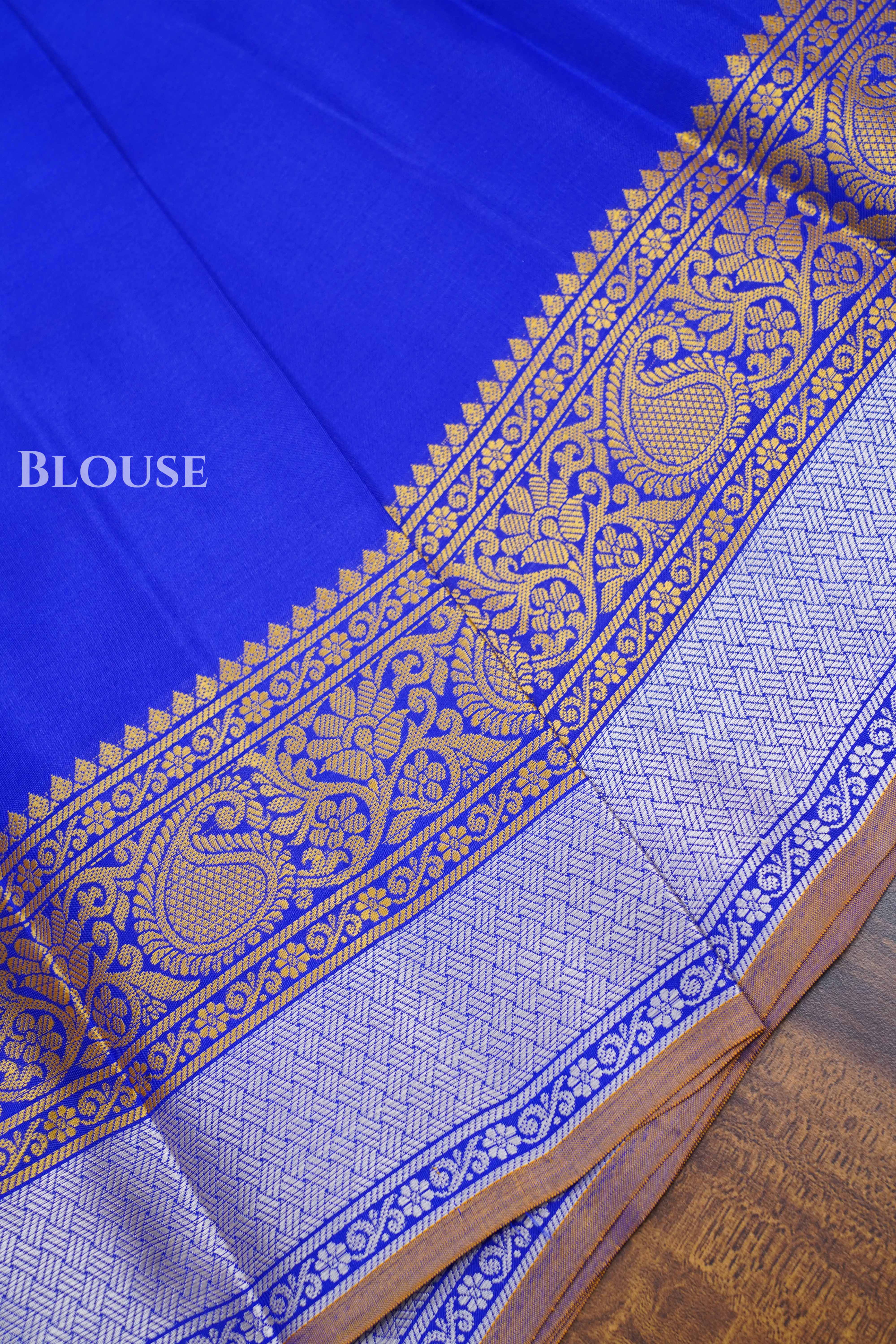 Royal Blue Pure Kanchivaram Silk Saree
