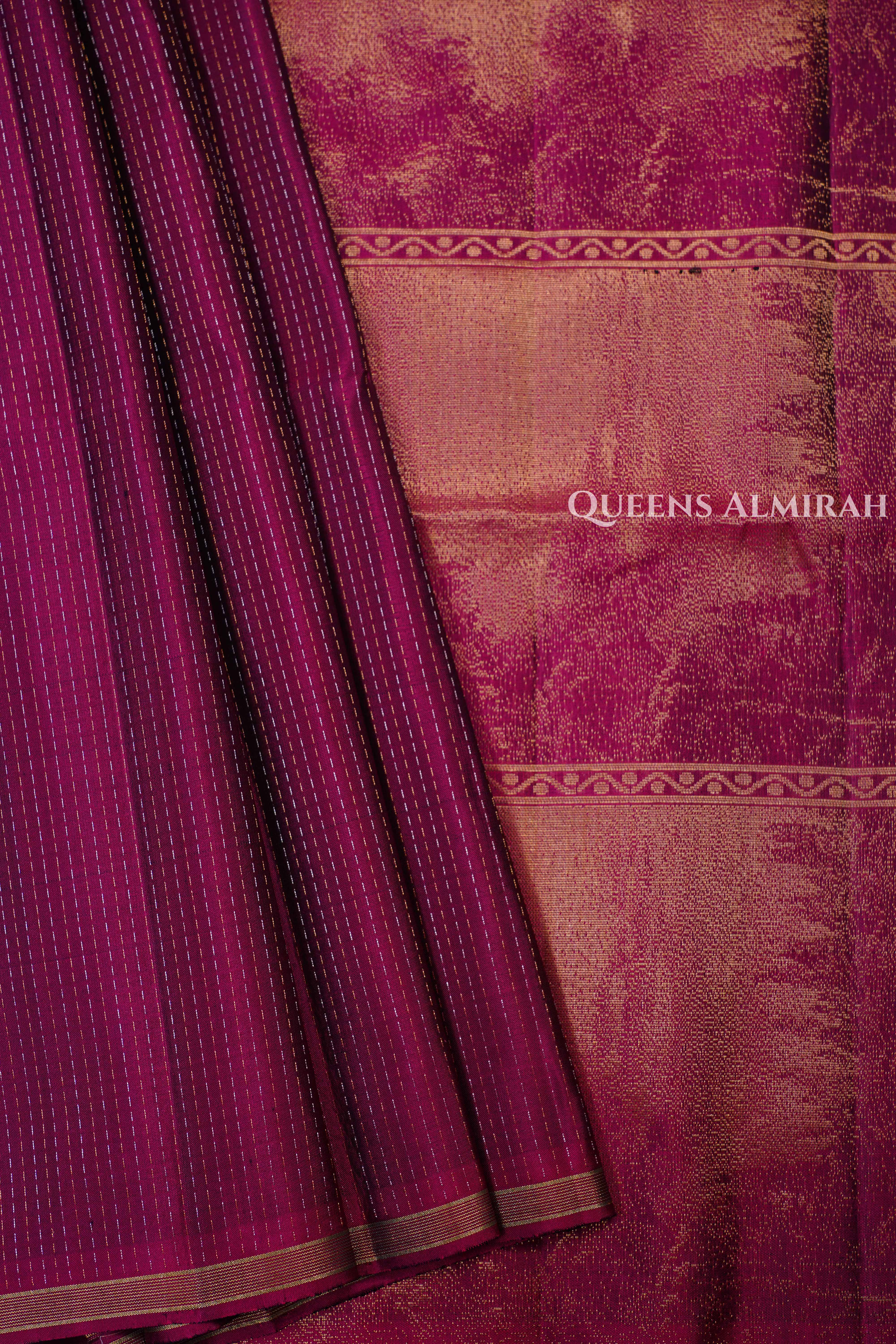 Mulberry Purple Pure Soft Silk Saree