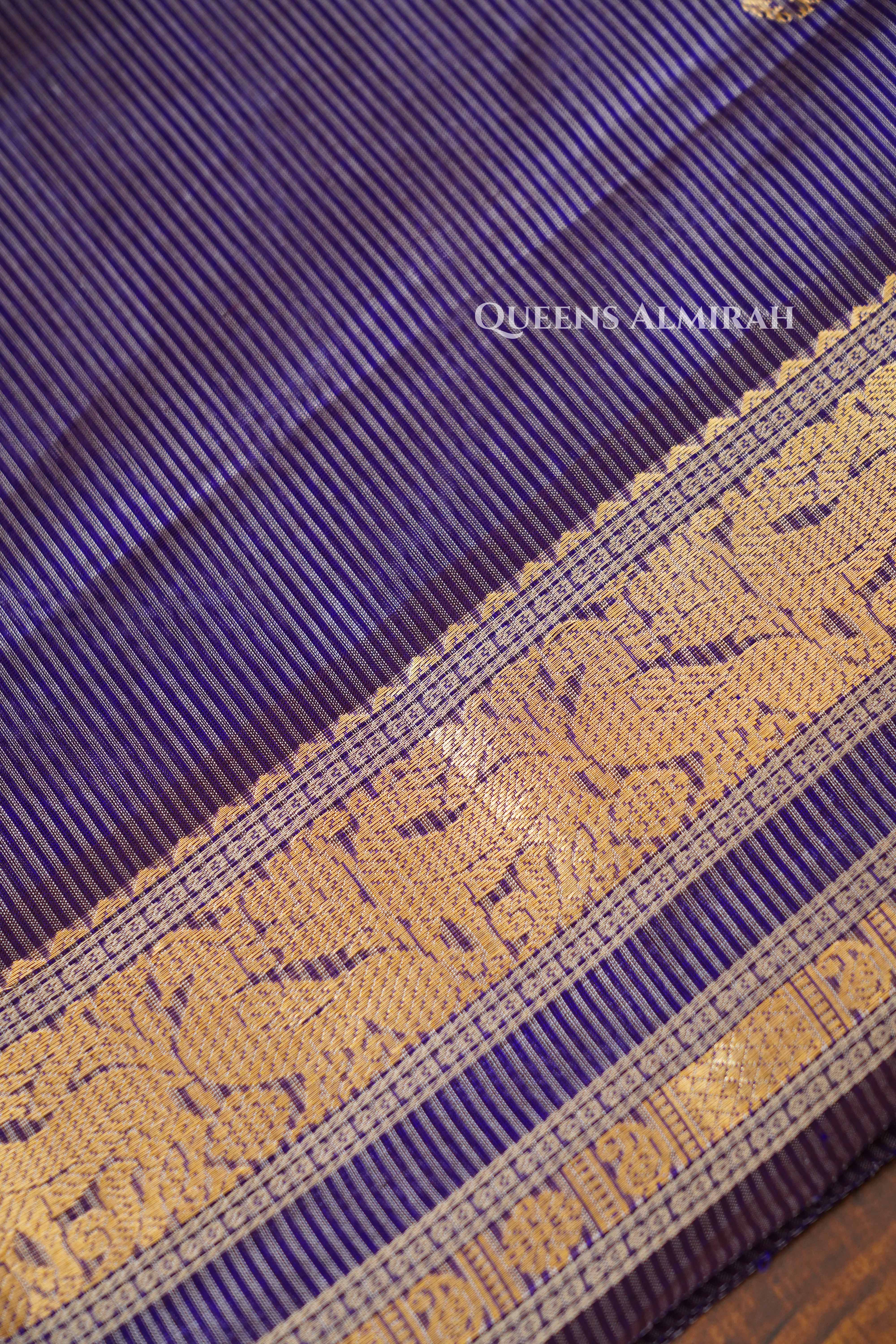 Dusky Purple Karaikudi Chettinad Silk Cotton Saree