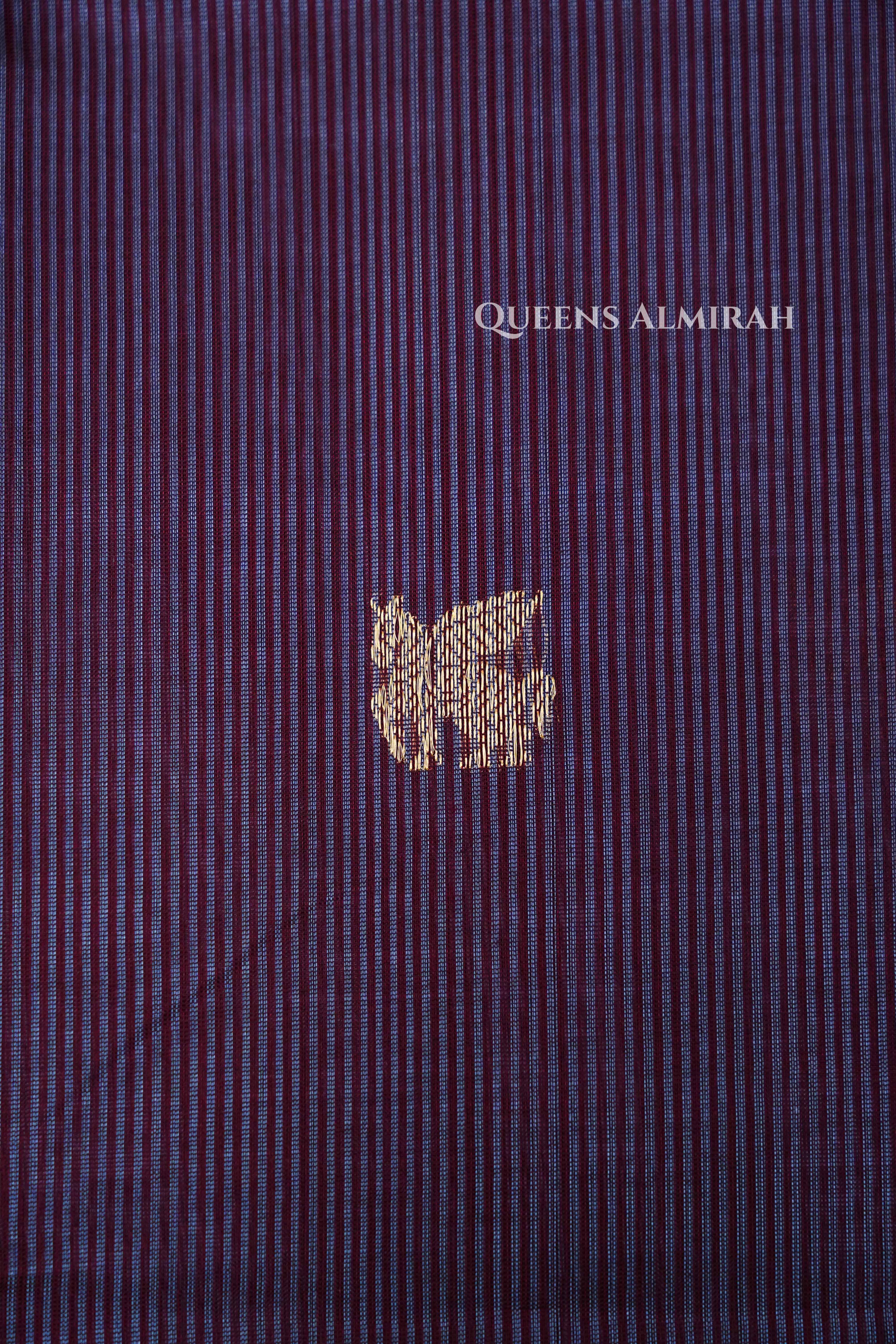 Dusky Purple Karaikudi Chettinad Silk Cotton Saree