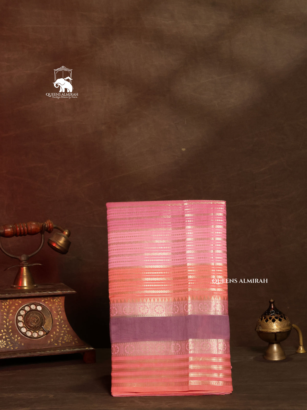 Multicolor Chiniya Silk Saree