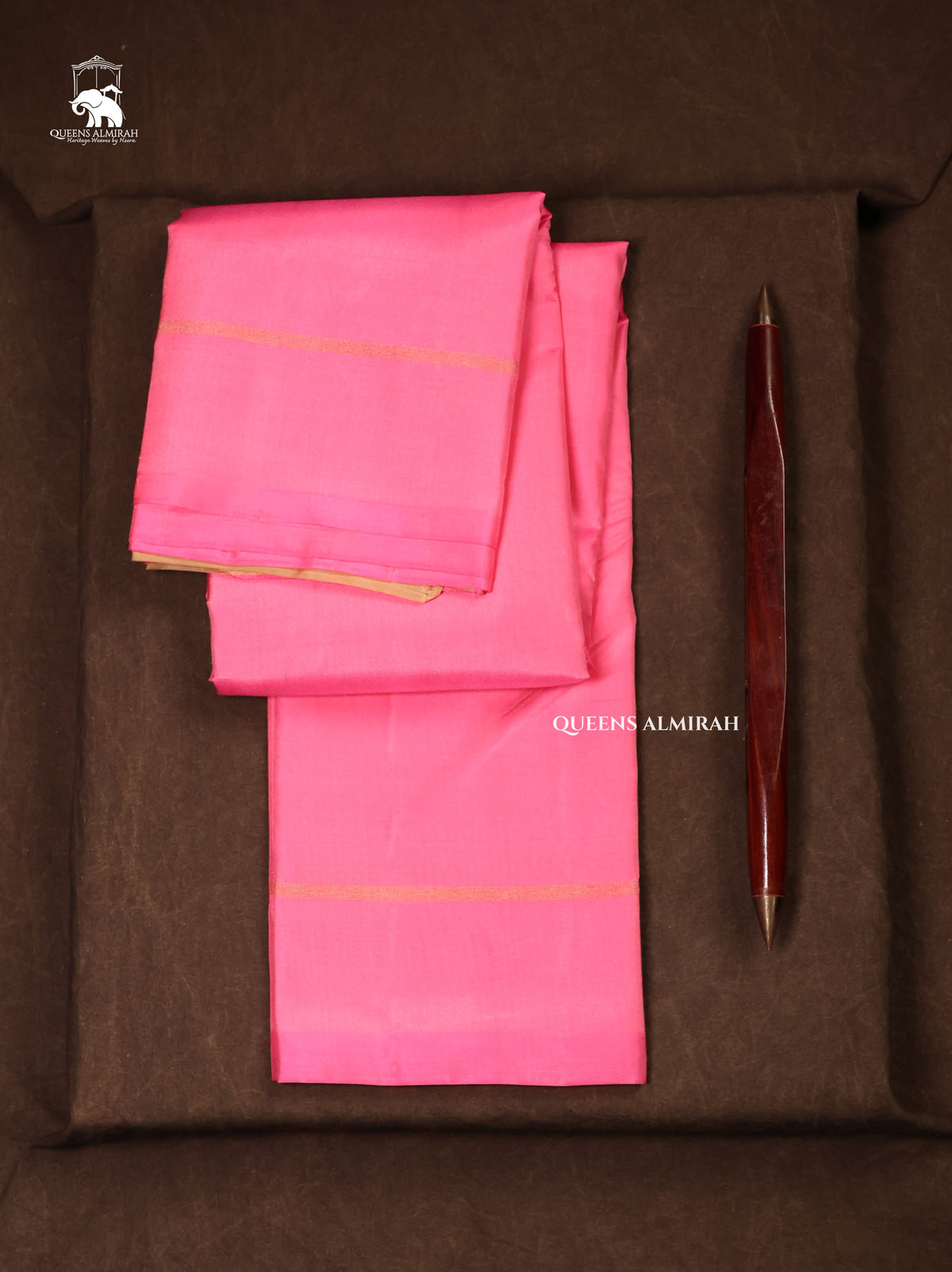 Pink With Beige Pure Kanchivaram Silk Saree