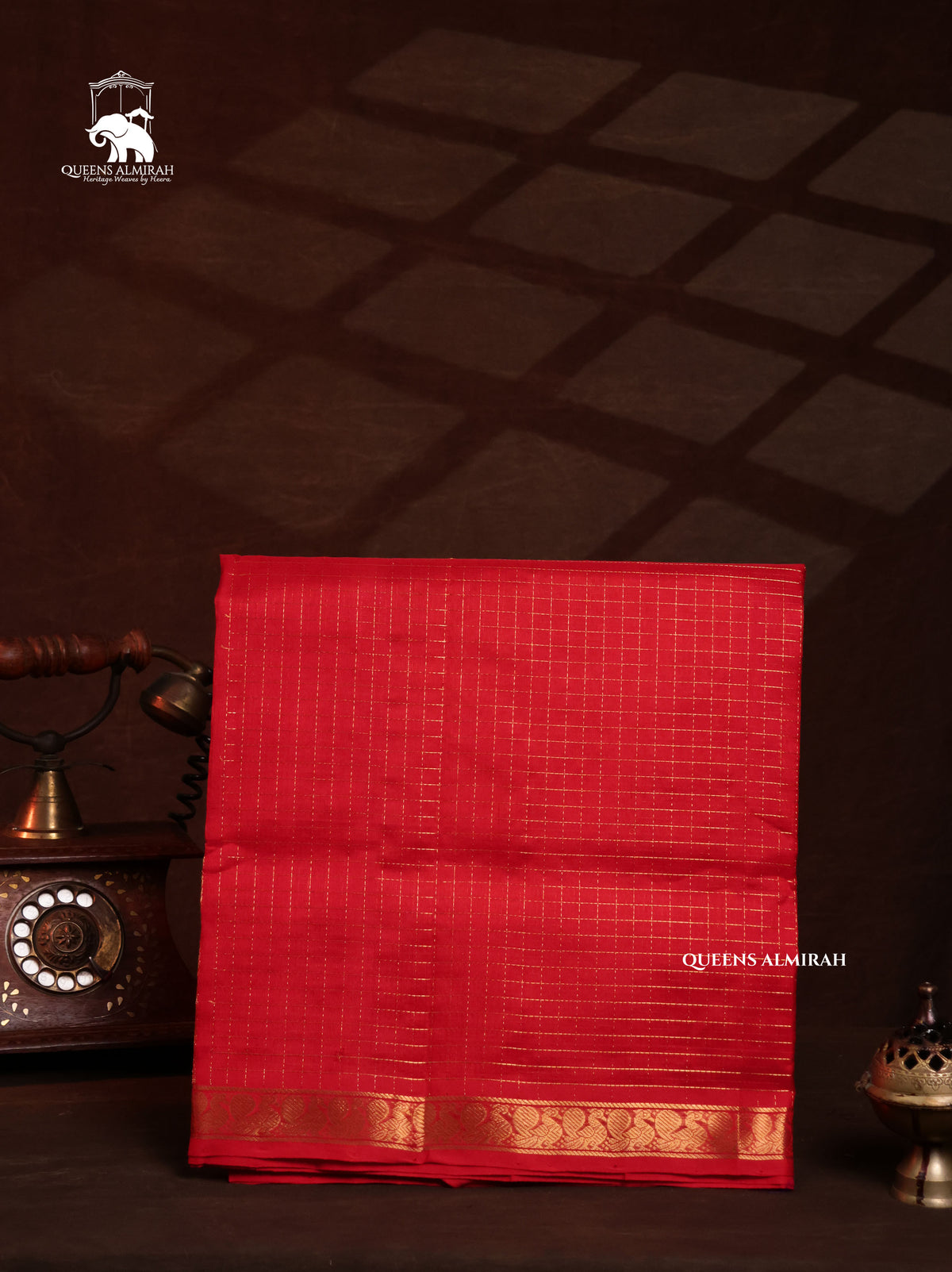Red With Small Border Pure Silk Cotton Saree