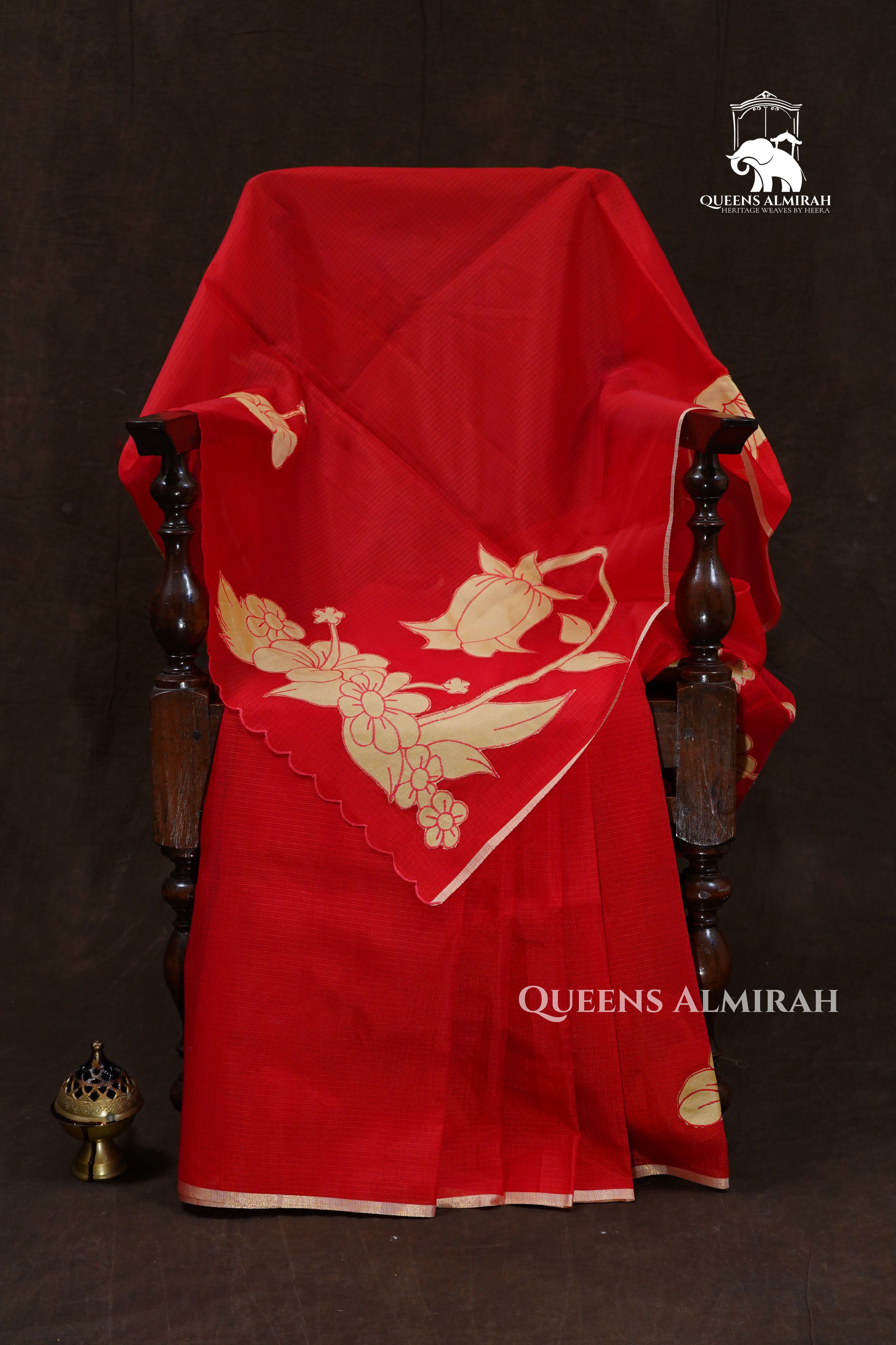 Red Semi Kota Silk Cotton Saree